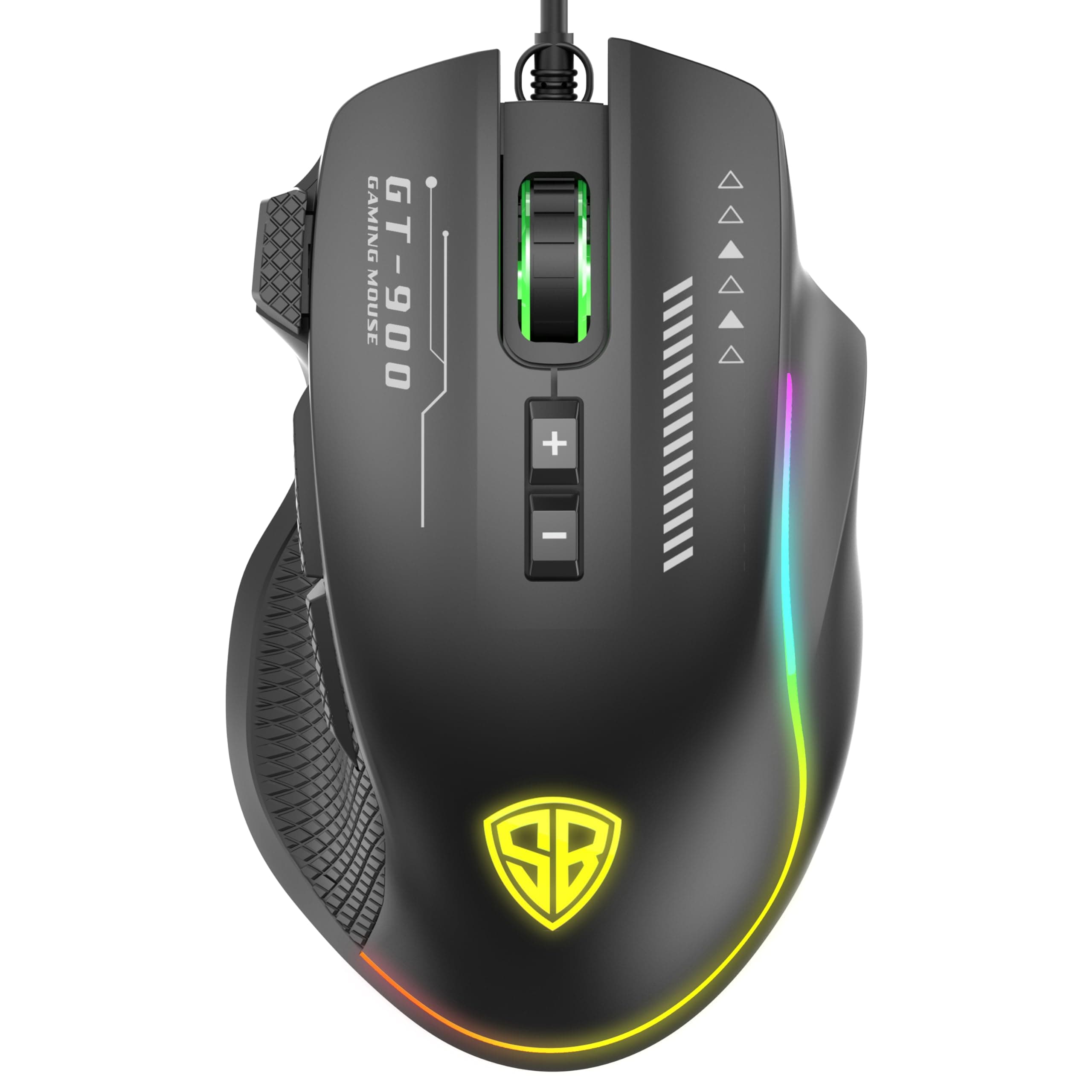 Clutch GT900 with 7200 DPI Gaming Sensor and 8 Programmable Buttons RGB Wired Optical Gaming Mouse (USB 2.0, Black)