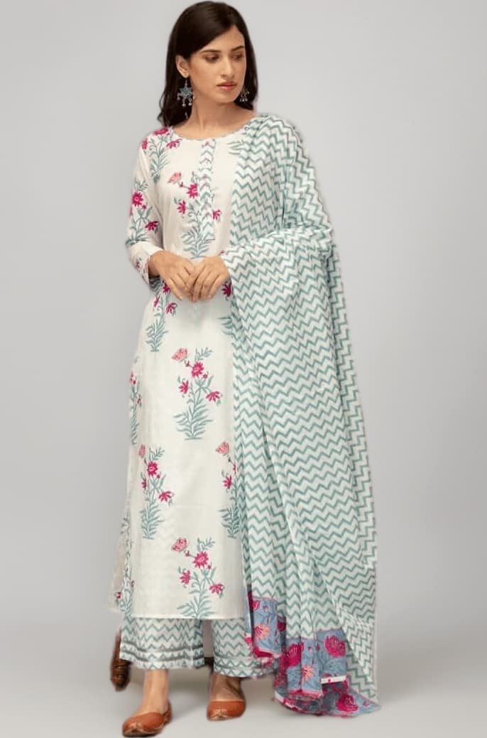 Royal Export Women's Cotton Blend Salwar Suit