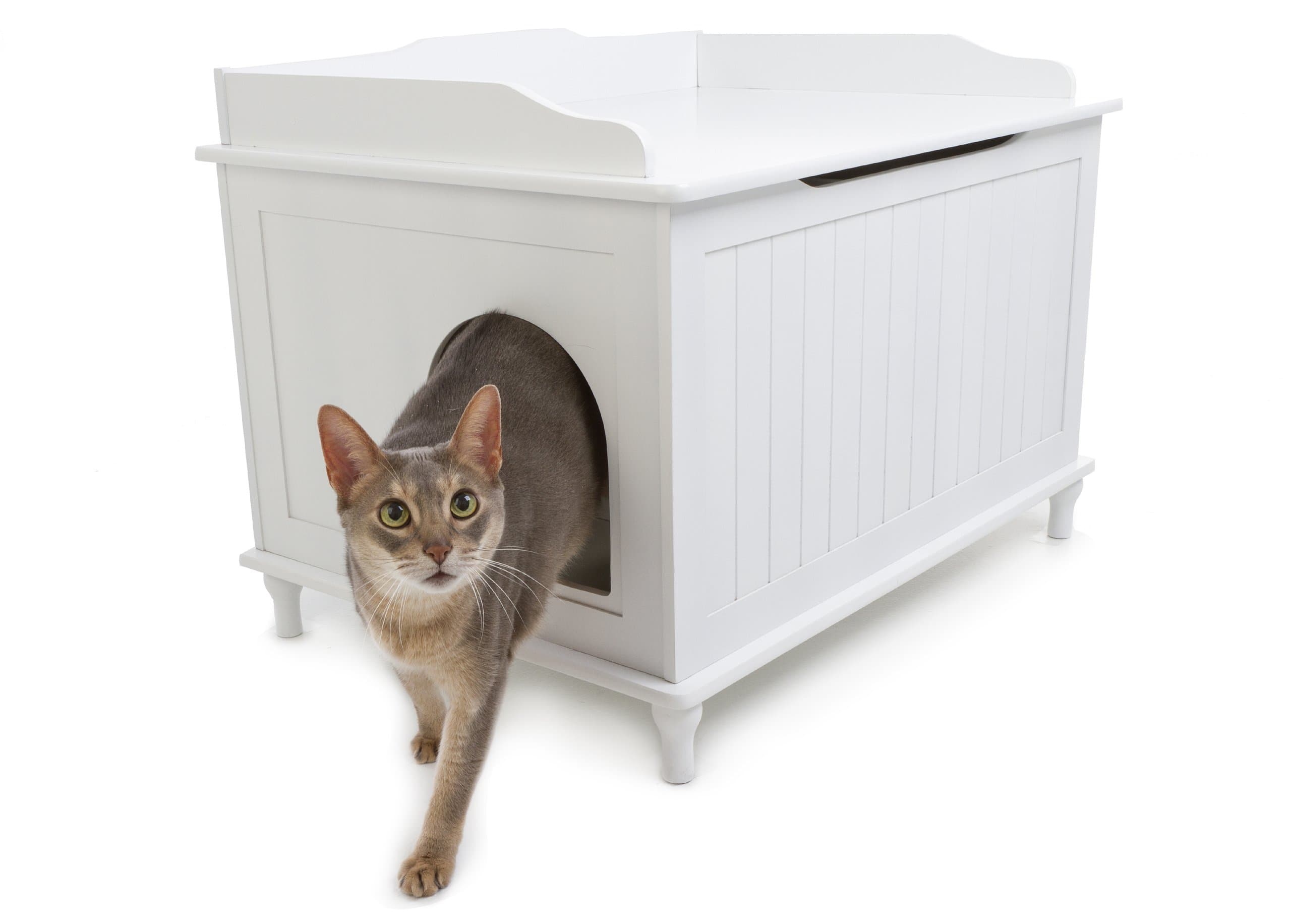 Designer Catbox Litter Box Enclosure in White