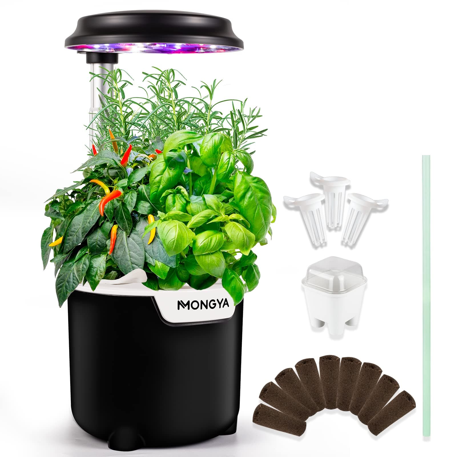 Mini Hydroponics Growing System, Herb Garden Starter Kit with LED Grow Light, Indoor Garden kit, Hydroponic Growing System for Indoor Plants with Automatic Timer, Height Adjustable