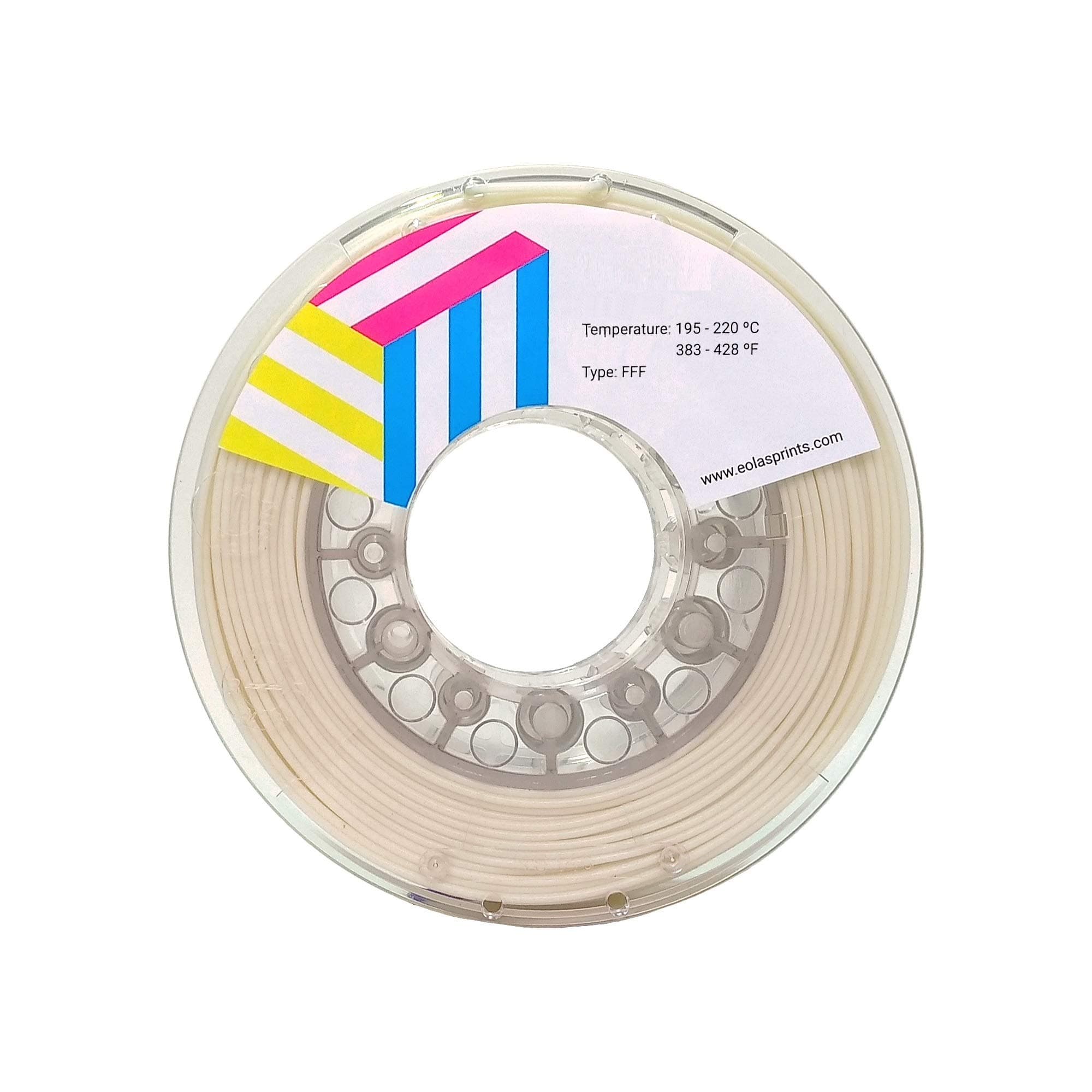 Eolas Prints | Flexible 3D Filament 100% TPU+ | 3D Printer | Made in Spain, suitable for use with food and creating toys | 2.85 mm | 1 kg | Beige