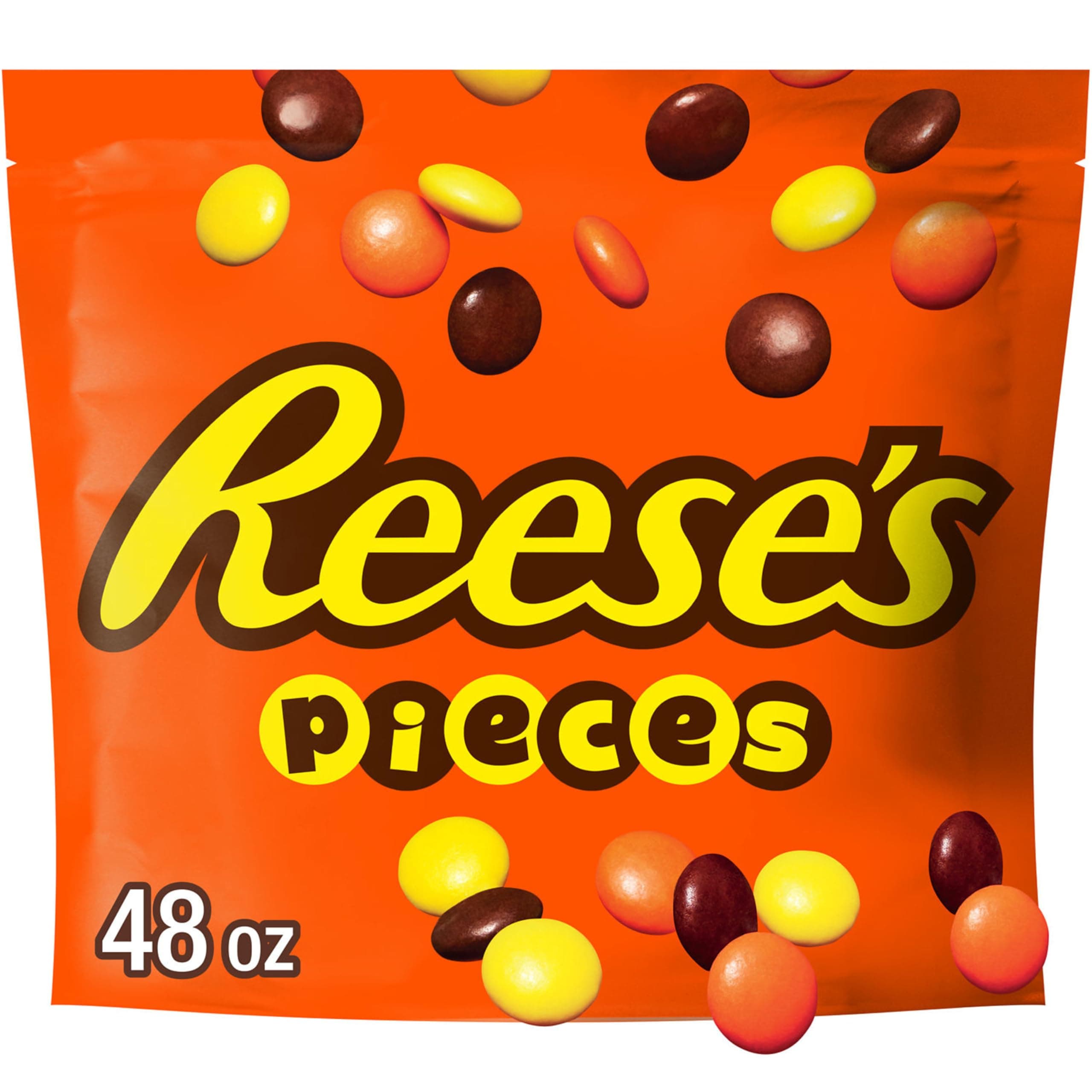 REESE'S PIECES Peanut Butter in a Crunchy Shell, Candy Bulk Bag, 48 oz