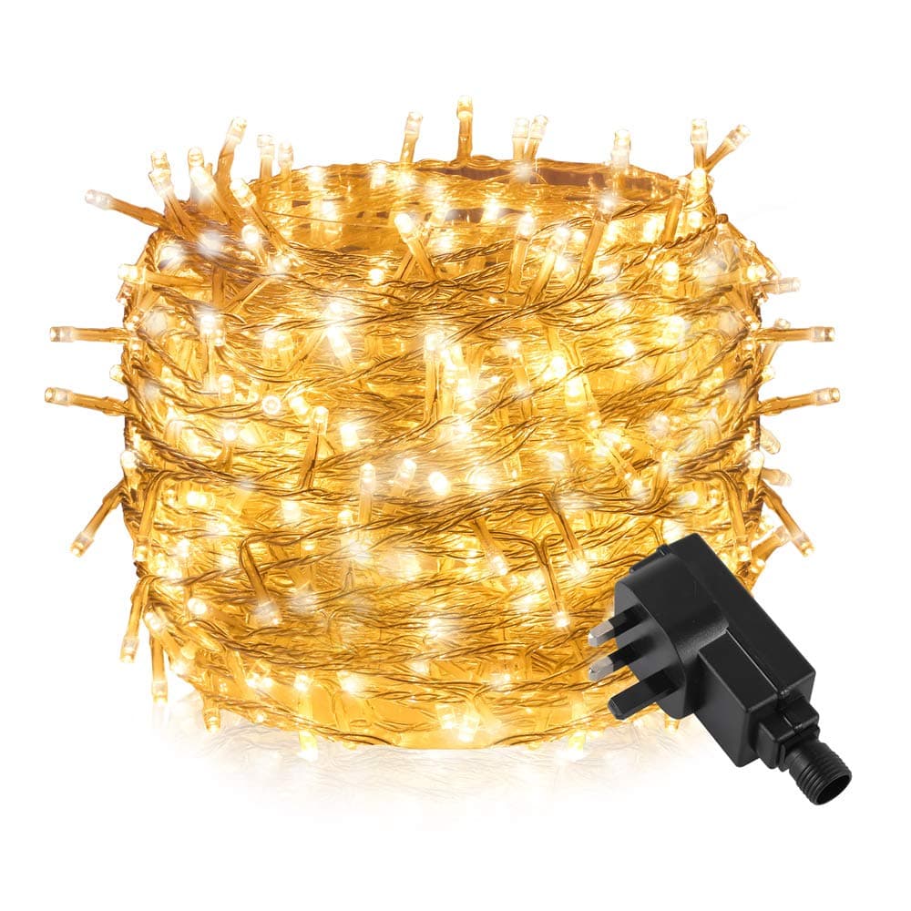 200 LED 20M String Fairy Lights Plug in,Tersely Low Voltage 31V Indoor Fairy Lights for Christmas Tree Party Wedding Events Garden (8 Lighting Modes, Memory Function)(Warm White)