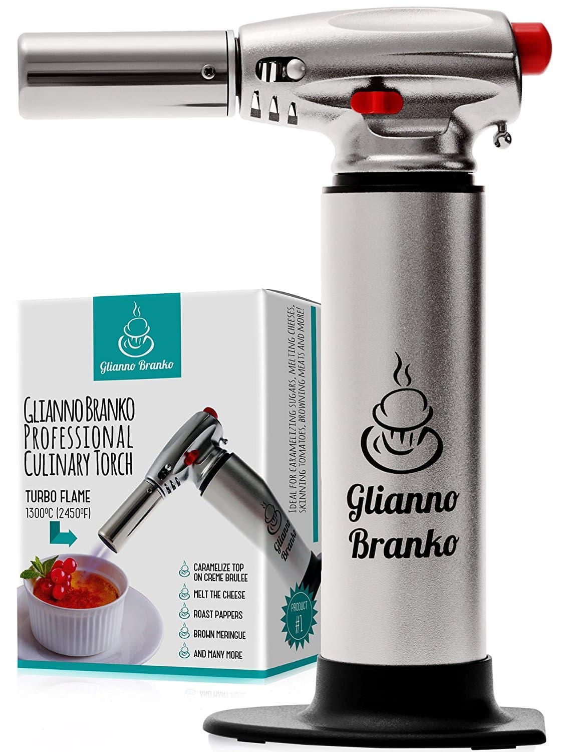 Crème Brulee Torch - Best Culinary Torch Lighter - Kitchen Blow Torch - Cooking Food Torch - Chef Torch with Safety Lock And Adjustable Flame
