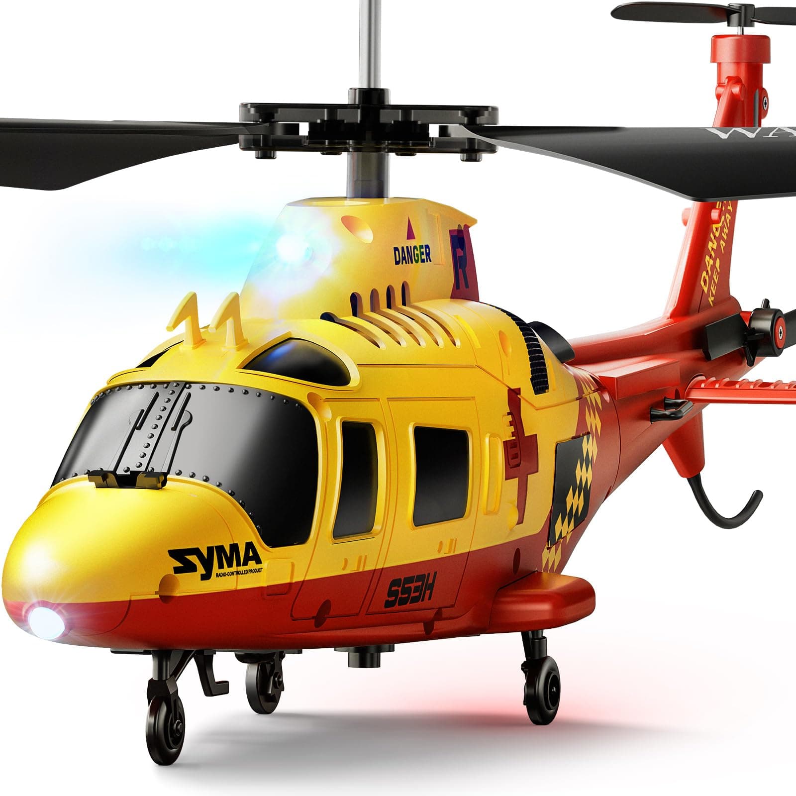 SYMA S53H Remote Control Helicopter with Simulation Rescue Design, One Key Take-Off, Altitude Hold, Low Battery Alert, for Boys and Enthusiast, 8.66x2.36x3.7 in