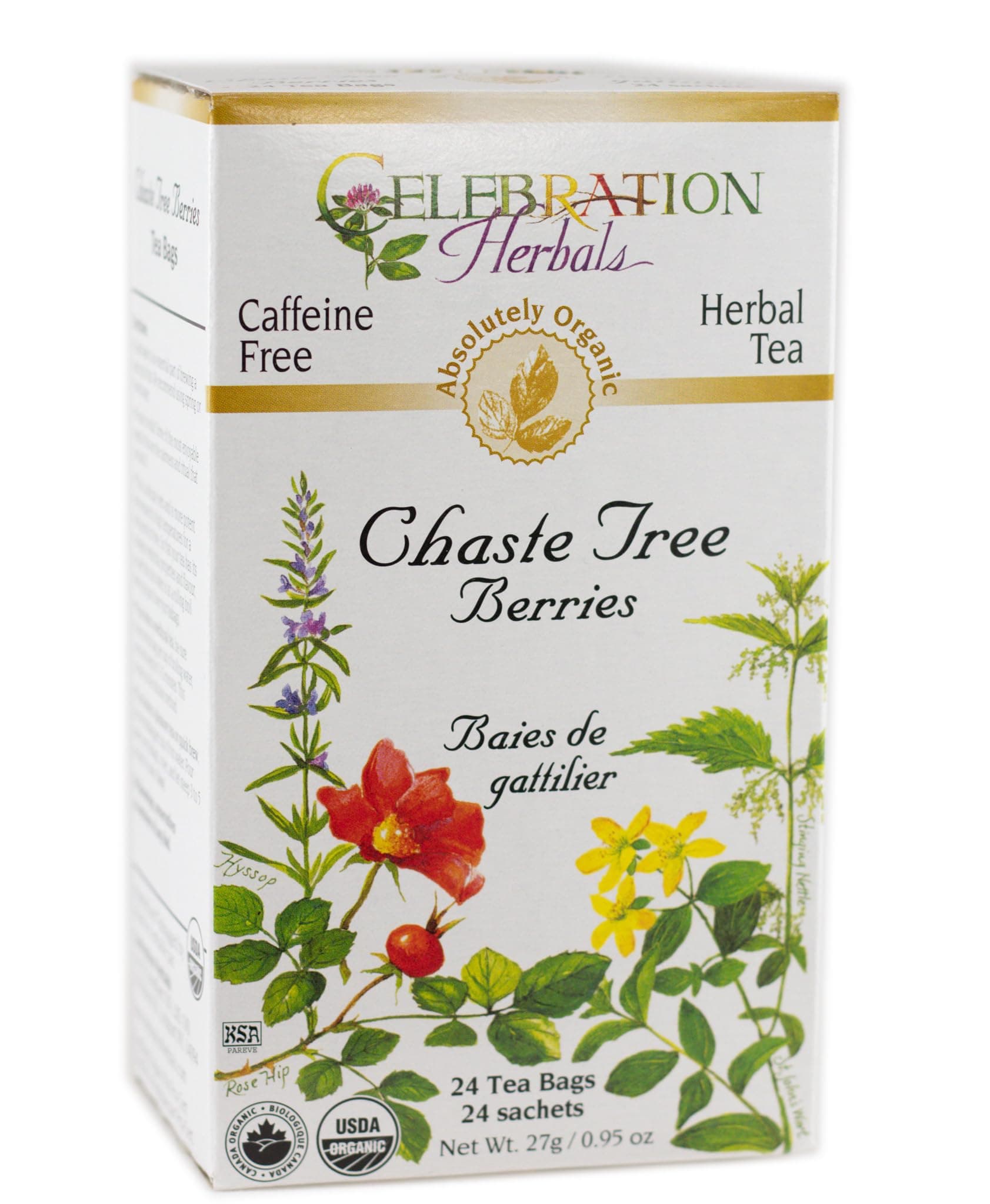 Organic Chaste Tree Berries Tea, 24 Bags