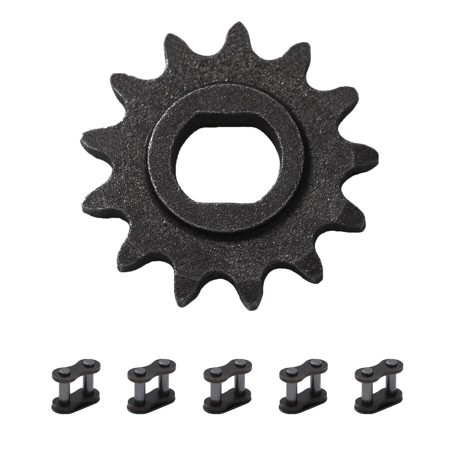 Upgraded 25H Chain 13T Teeth Motor Sprocket Master Link Replacement for Razor MX500 MX650 SX500 Mcgrath RSF650 Dirt Rocket Bike MY1020 Motor Kids Electric Scooter Mini Bike Go Kart Cart Parts