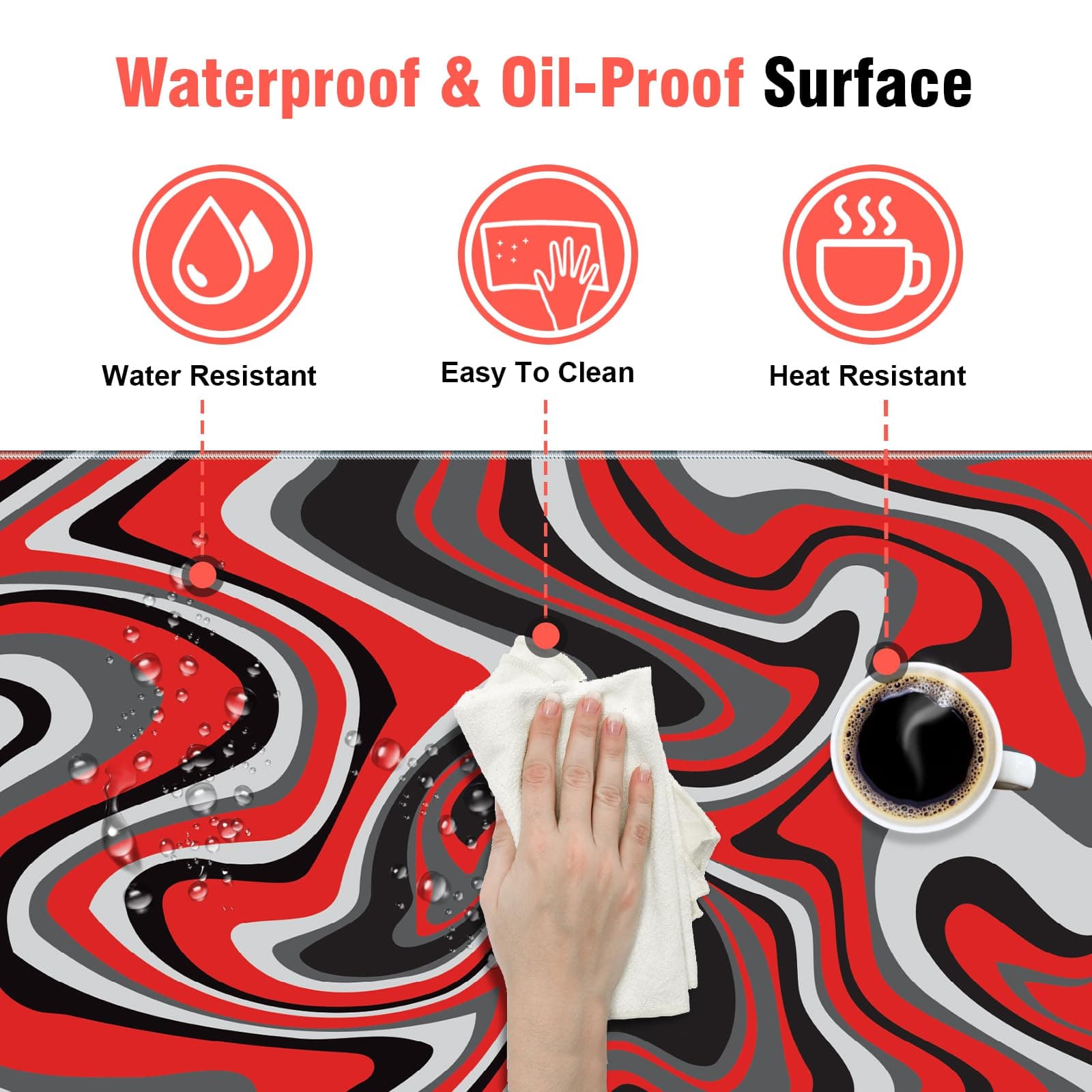 Fluid Pattern Large Gaming Mouse Pad, 31.5x11.8in Extra Large Mousepad Laptop Computer Keyboard Mousepad, Professional Big Mouse Pad, Mouse Pads for Office, Desk, Home, Gaming Mousepad XXL