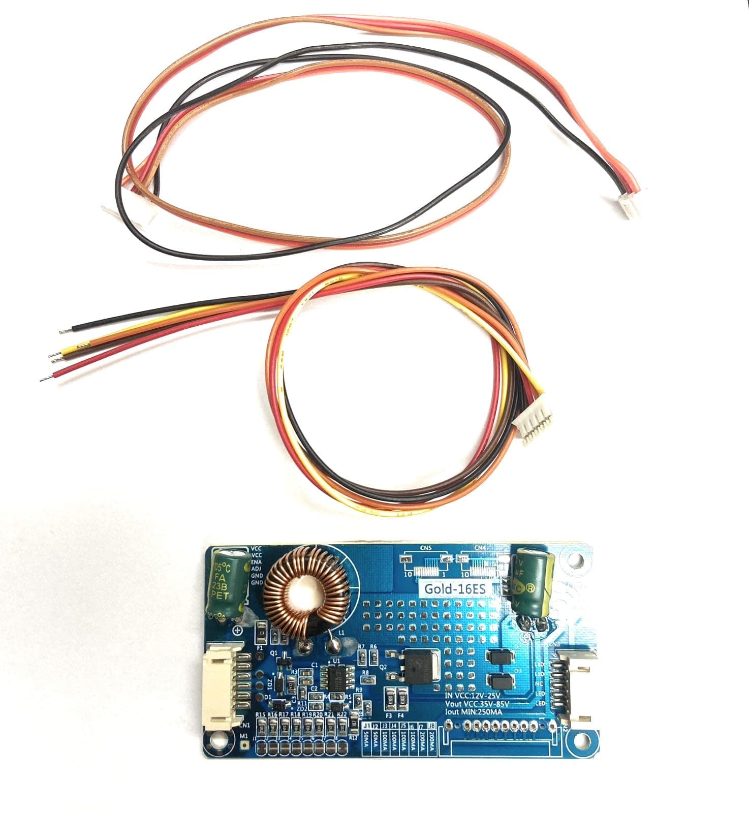 DHRUV-PRO Gold-16E, Universal Constant Current Board For 10-42Inch LCD TV Backlight Constant Current Board, Input Voltage-10V-25V Output Voltage-35-85V,