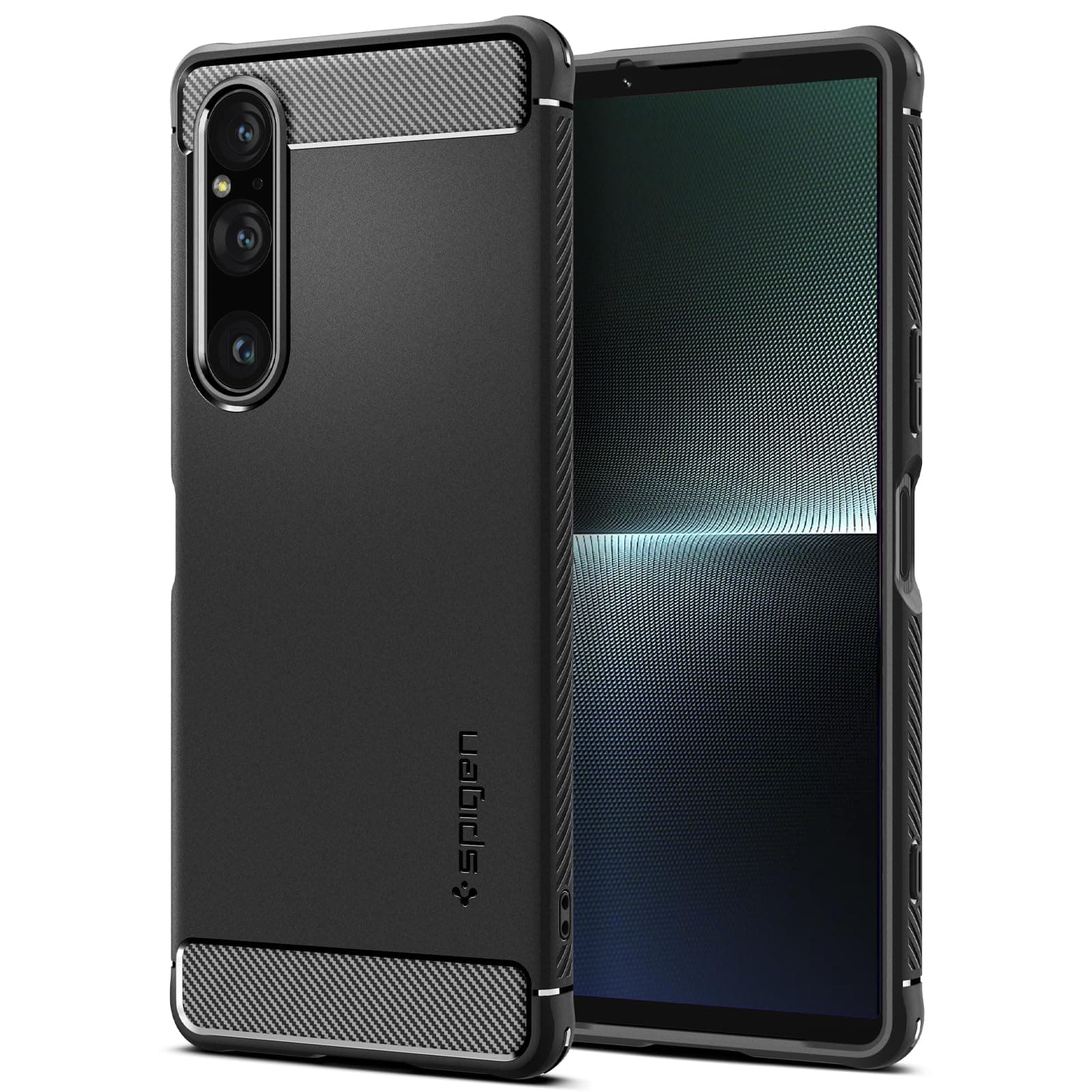 Spigen Rugged Armor Designed for Xperia 1 V Case (2023) - Matte Black