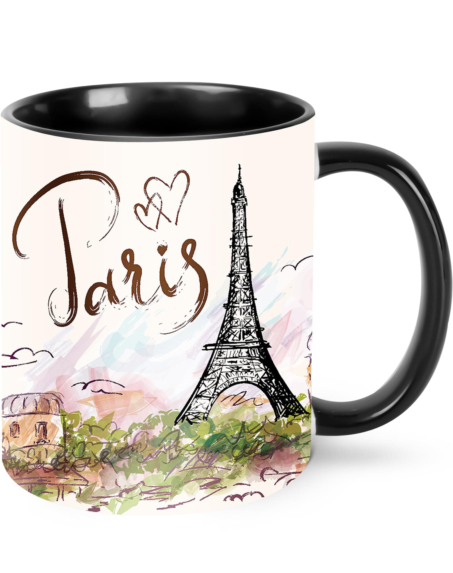 Paris Eiffel Tower Funny Coffee Mug 11oz - Ceramic Novelty Tea Cup Gifts for Office and Home Kitchen Microwave Safe