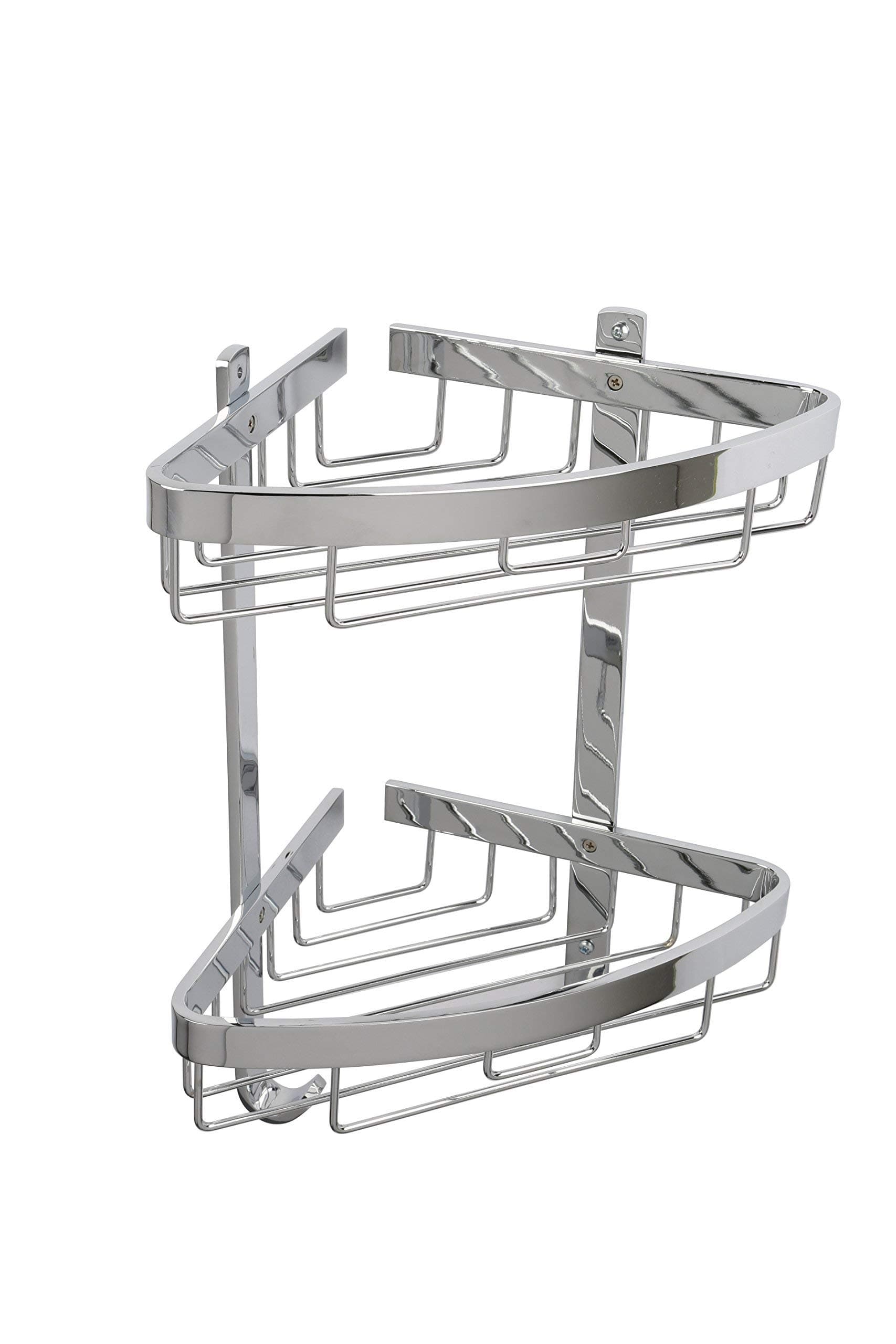 Croydex 2-Tier Curved Basket, Aluminium