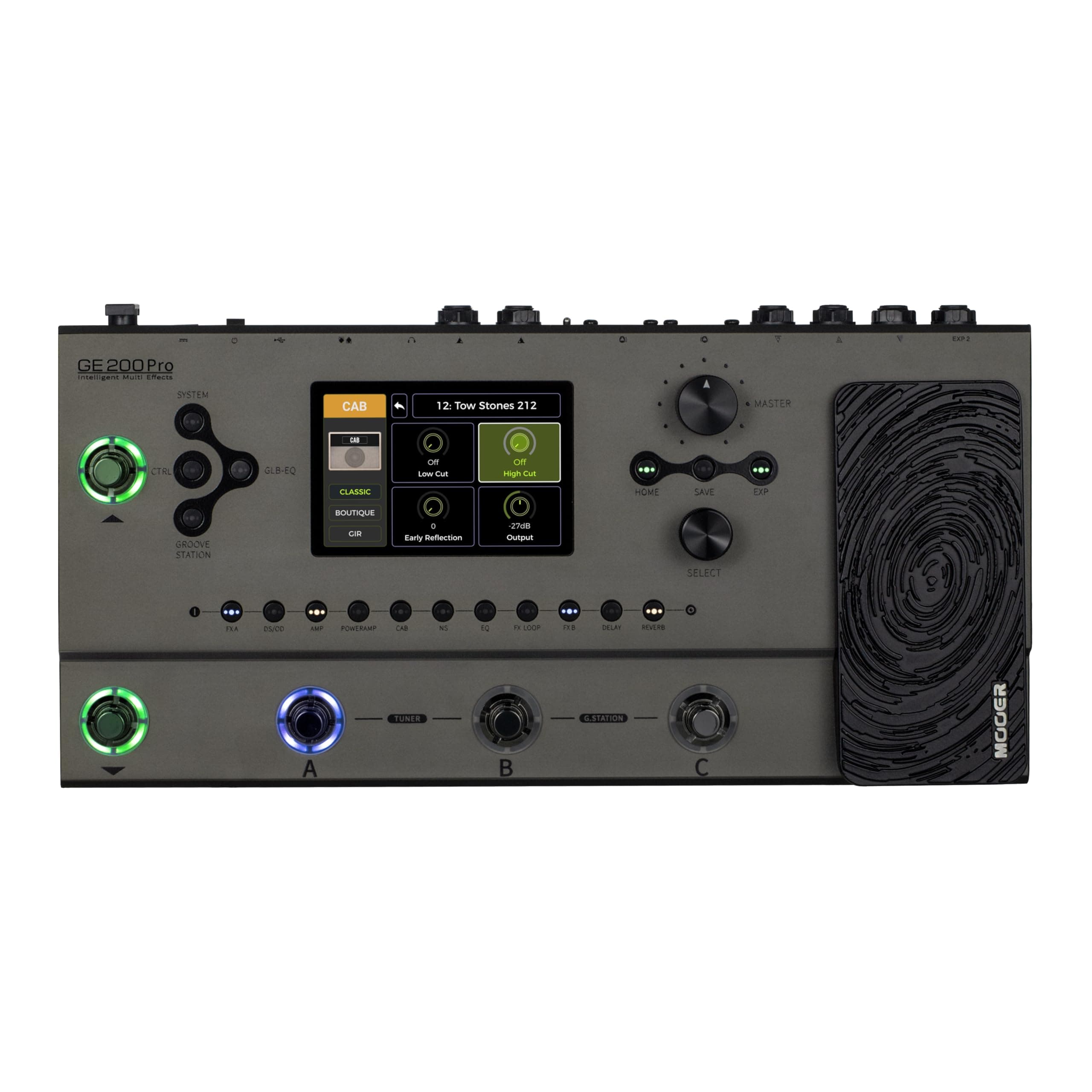 GE200 Pro New Gen.4.0 Intelligent Multi Effects Pedal Guitar Amp Modelling Processor Groove Station, MIDI Function, GE-Could APP, MNRS Amp Modelling, IR Loader, OTG guitar live streaming