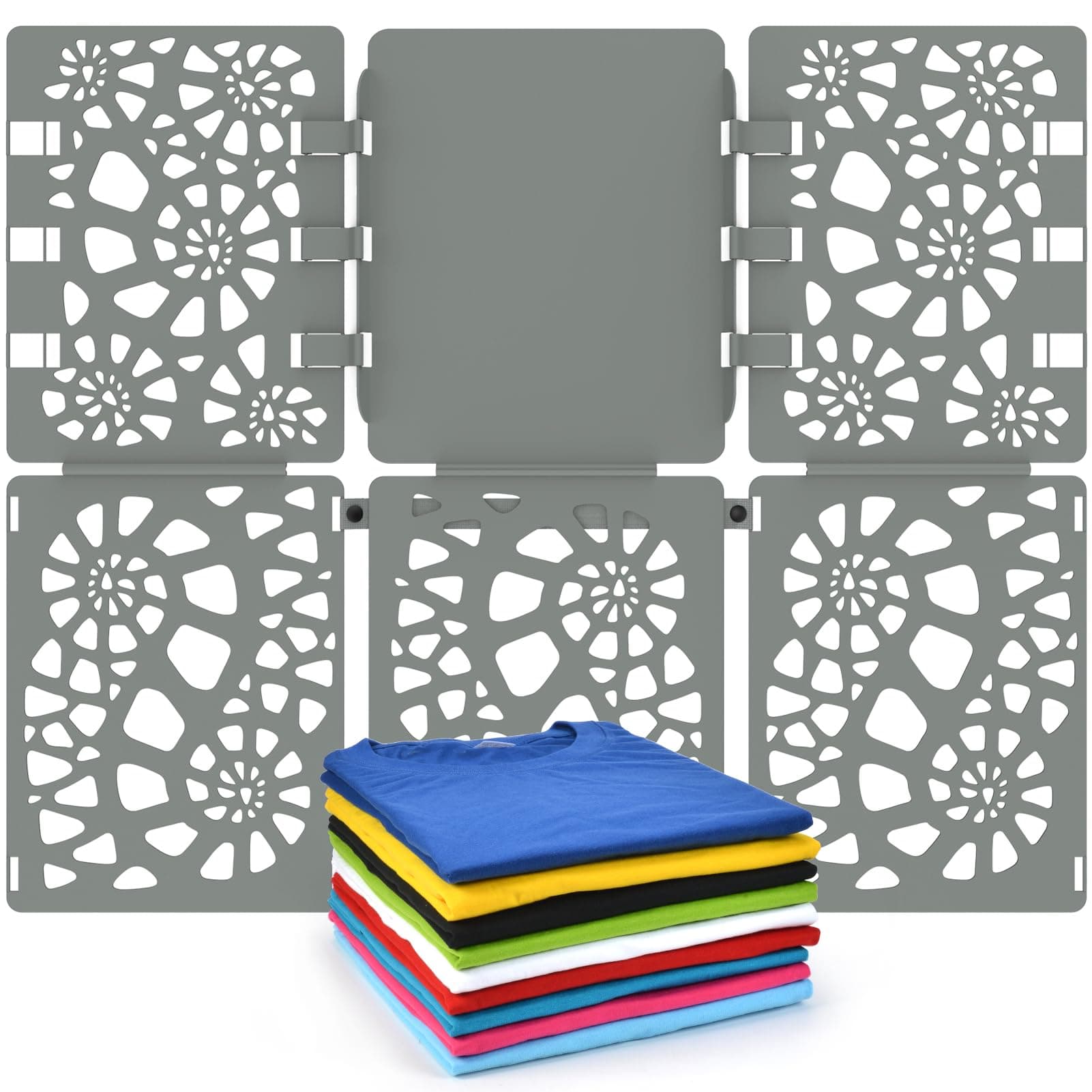 Shirt Folding Board V2 Folder Durable Plastic Clothes Tshirt Organizer Easy And Fast For Adult Kids Grey