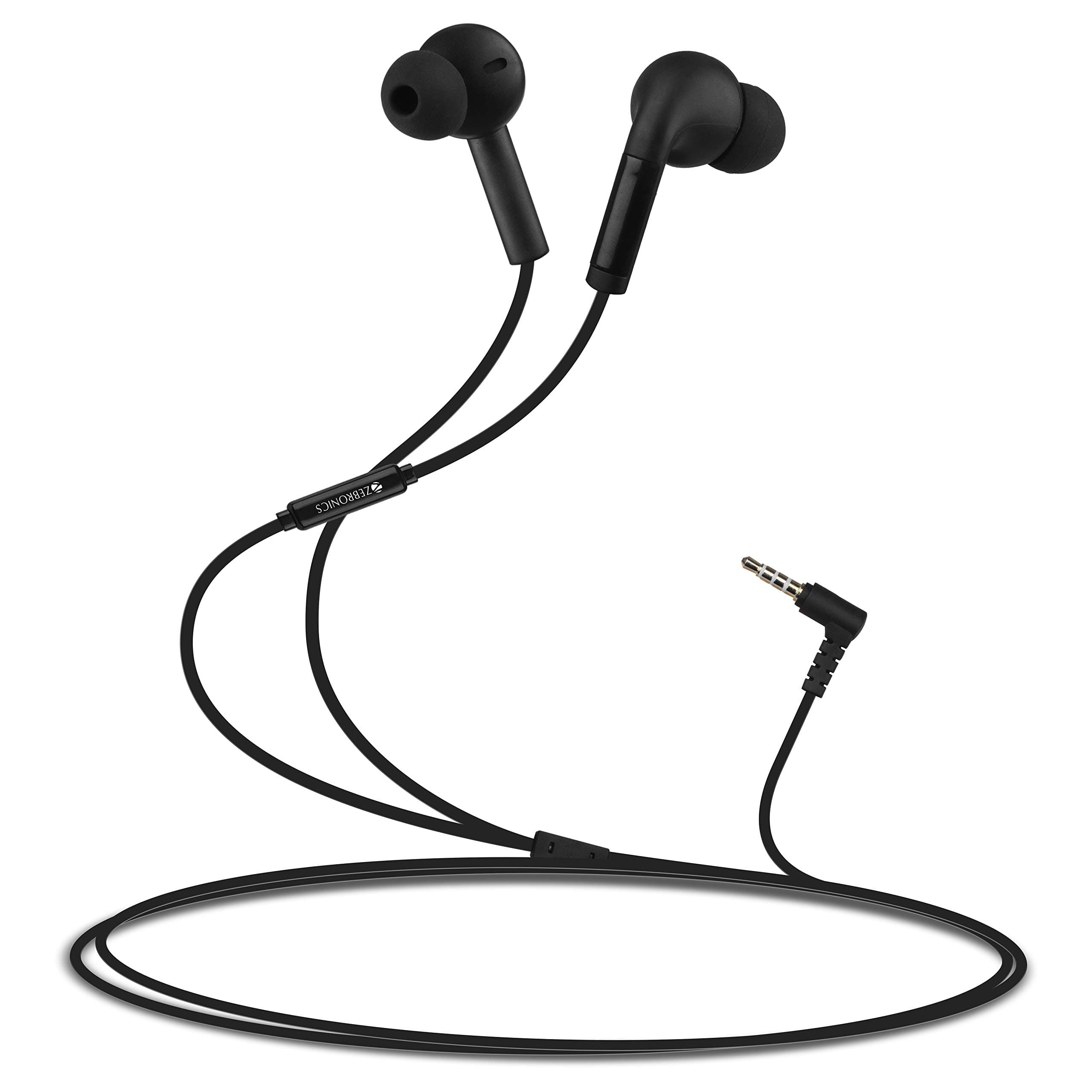 ZEBRONICSZeb-Ease Wired in Ear Earphone with Mic (Black)