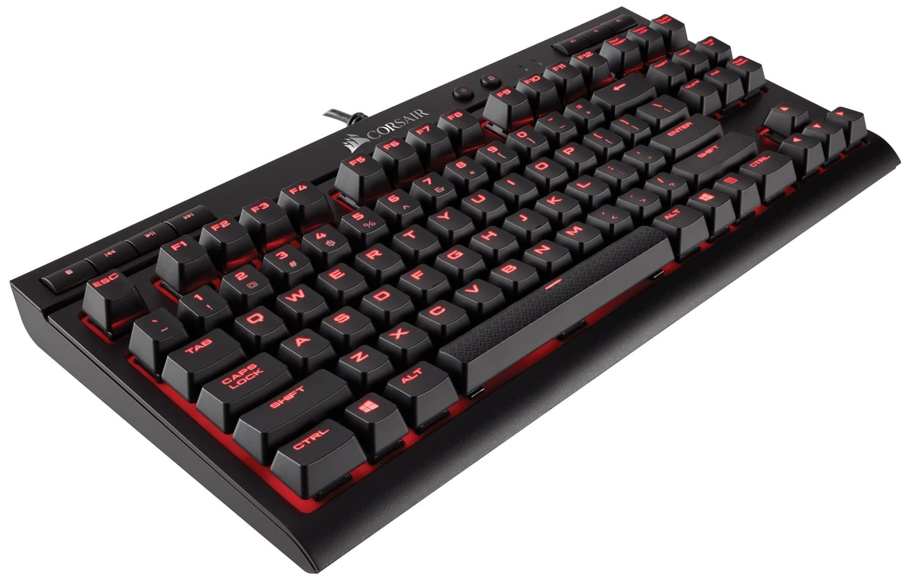 Corsair K63 Compact Mechanical Gaming Keyboard - Backlit Red LED - Linear & Quiet - Cherry MX Red, CH-9115020-NA