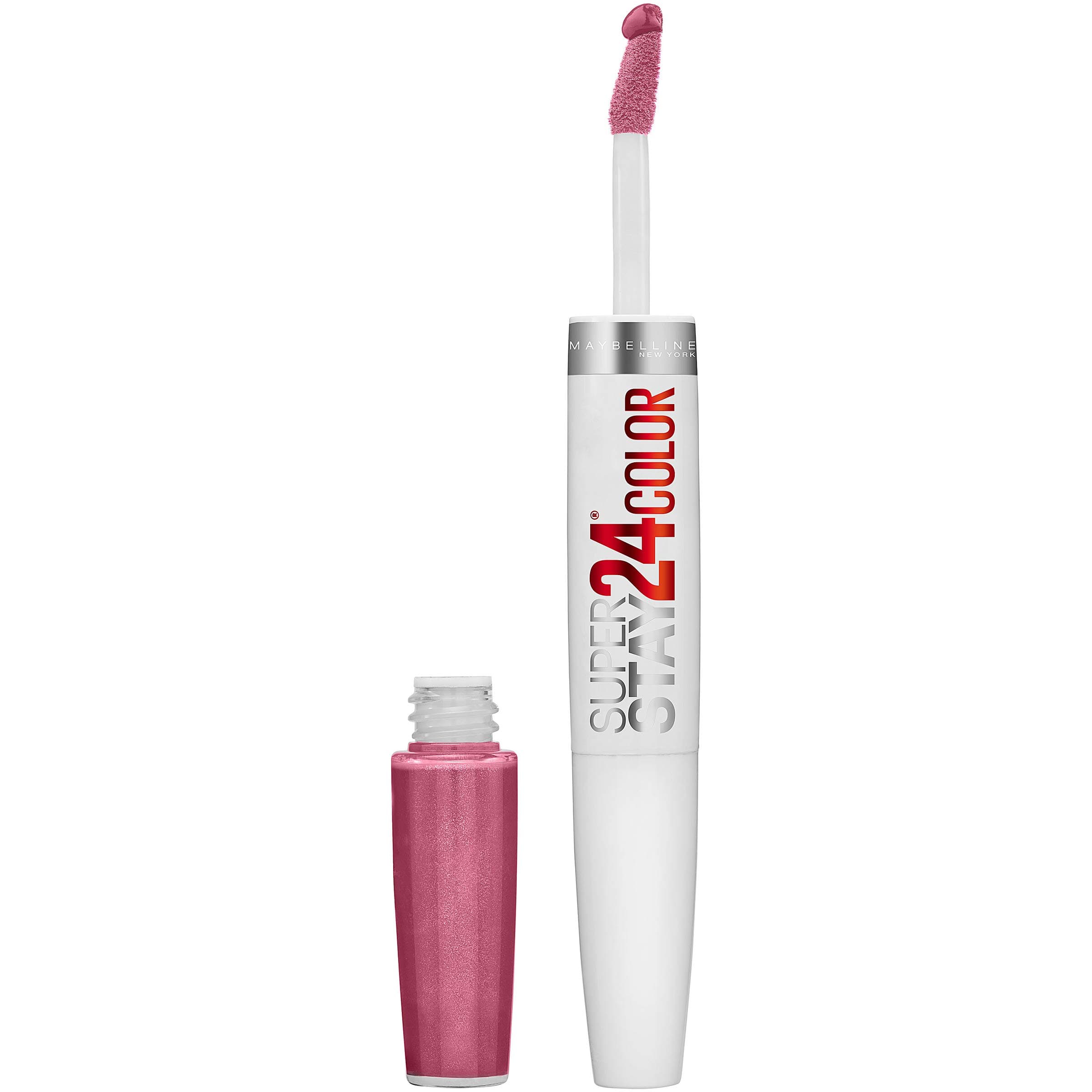 Super Stay 24, 2-Step Liquid Lipstick Makeup, Long Lasting Highly Pigmented Color with Moisturizing Balm, Very Cranberry, Ruby Red, 1 Count