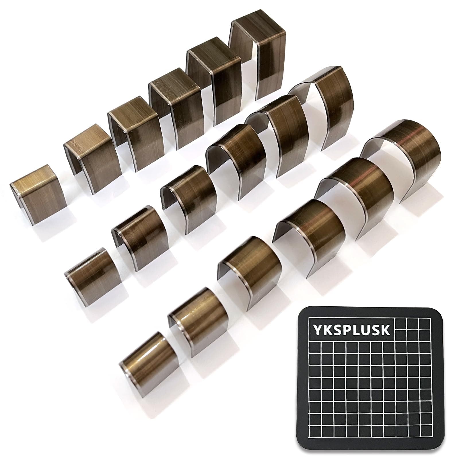 YKSPLUSK 18 Pieces Leather Corner Edge Punch Tool Set, 3 Style Corner Edge Trimmer for Handmade Watchhand DIY Leather Crafts