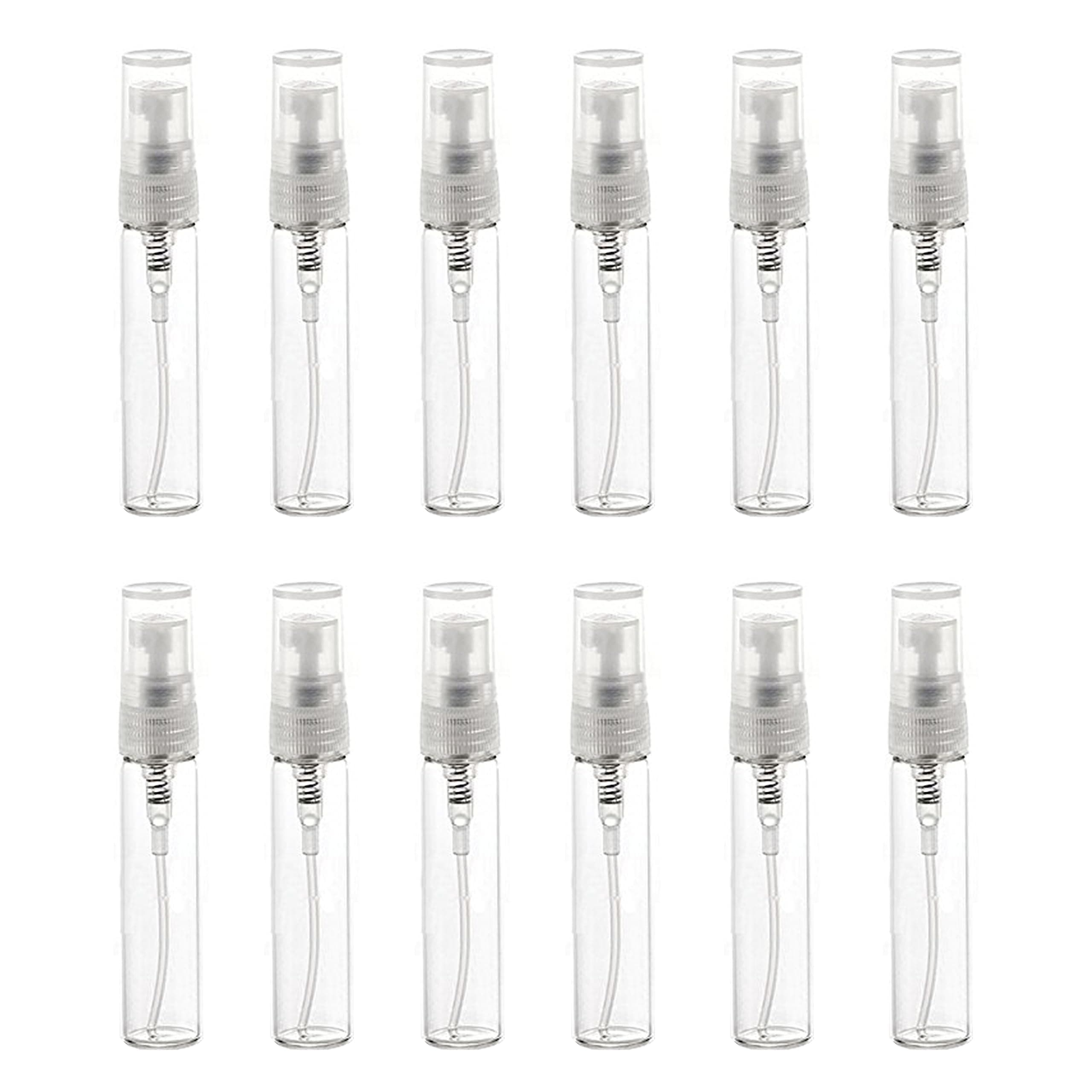 nsb HERBALS Empty 10 ml Clear / Transparent Mini Pocket Pen Spray Bottles Refillable Bottle Sanitizer, Perfume, Attar, Lotion, Essential Oils, Aromatic Water, Blend (12)