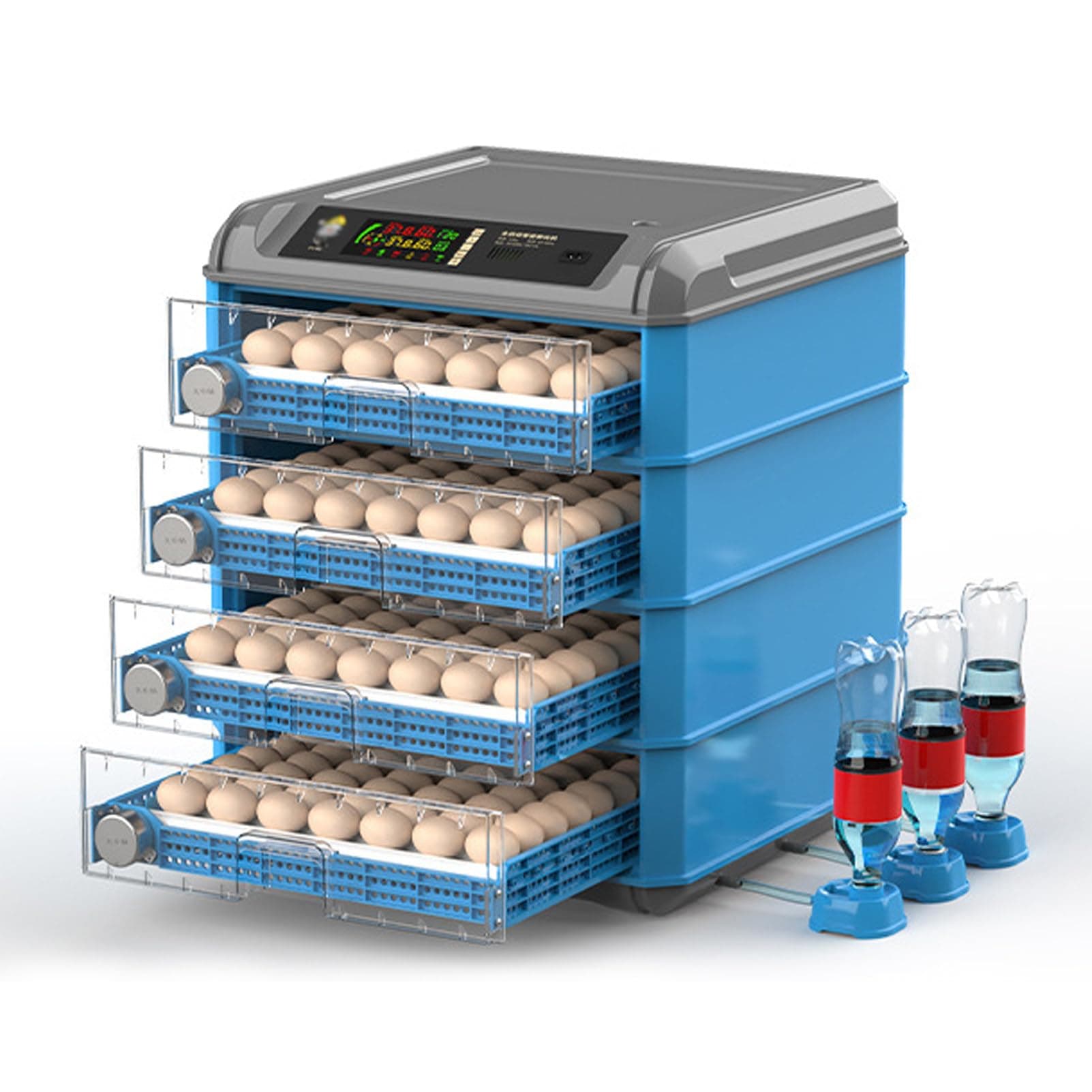 Automatic Egg Incubator, Digital Hatching Eggs with Fully Automatic Turner, Poultry Hatching Machine with Humidity Control, for Hatching Chicken Duck Quail Bird Eggs,256Eggs