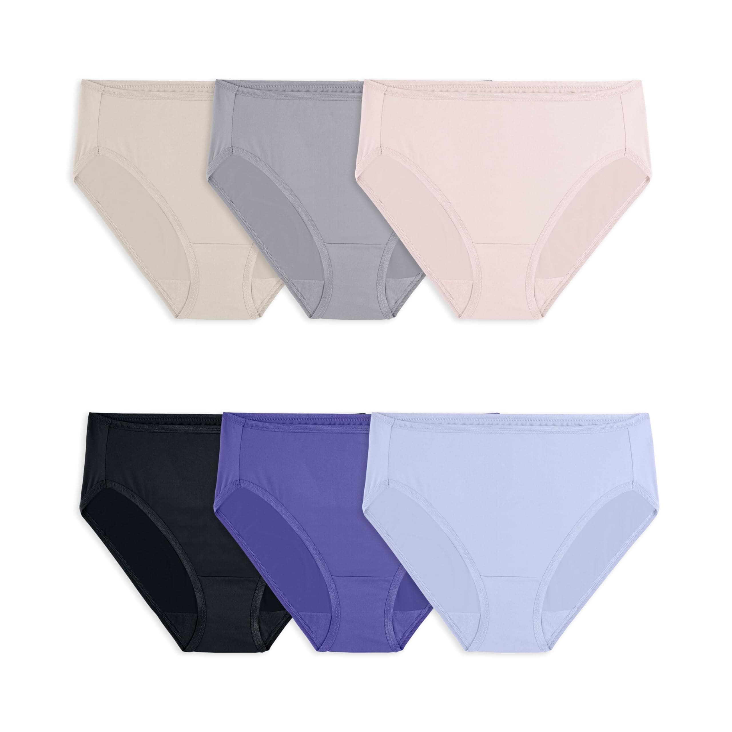 Fruit of the Loom Women's Lightweight Microfiber Underwear, Smooth Under Clothes, Available in Plus Size