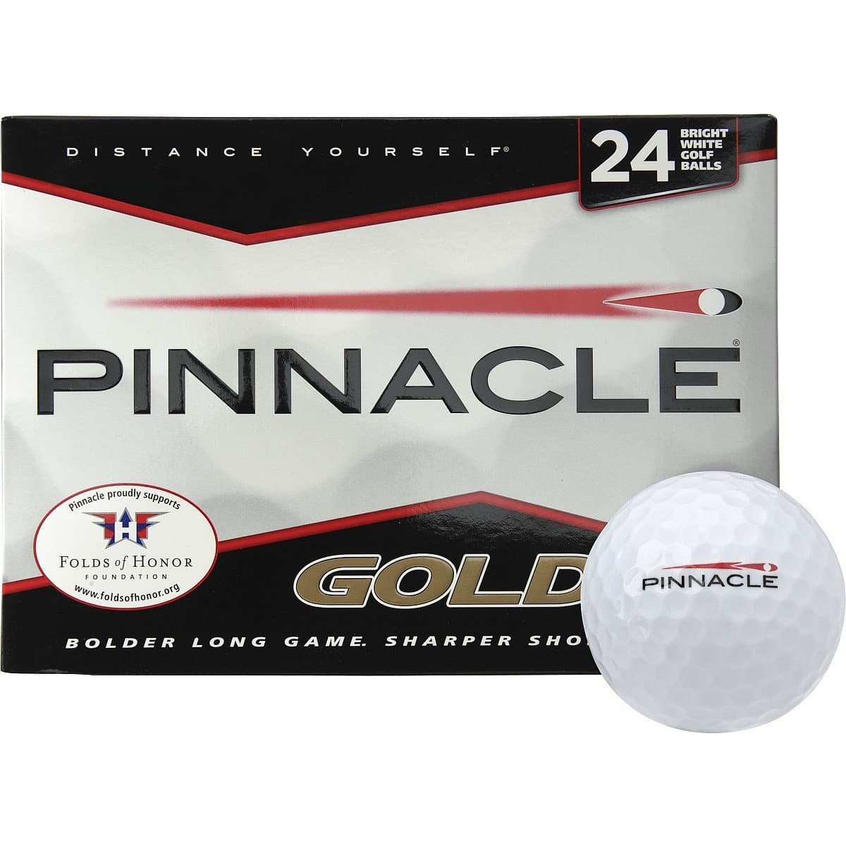 Pinnacle Gold Distance Golf Balls- 24 Pack