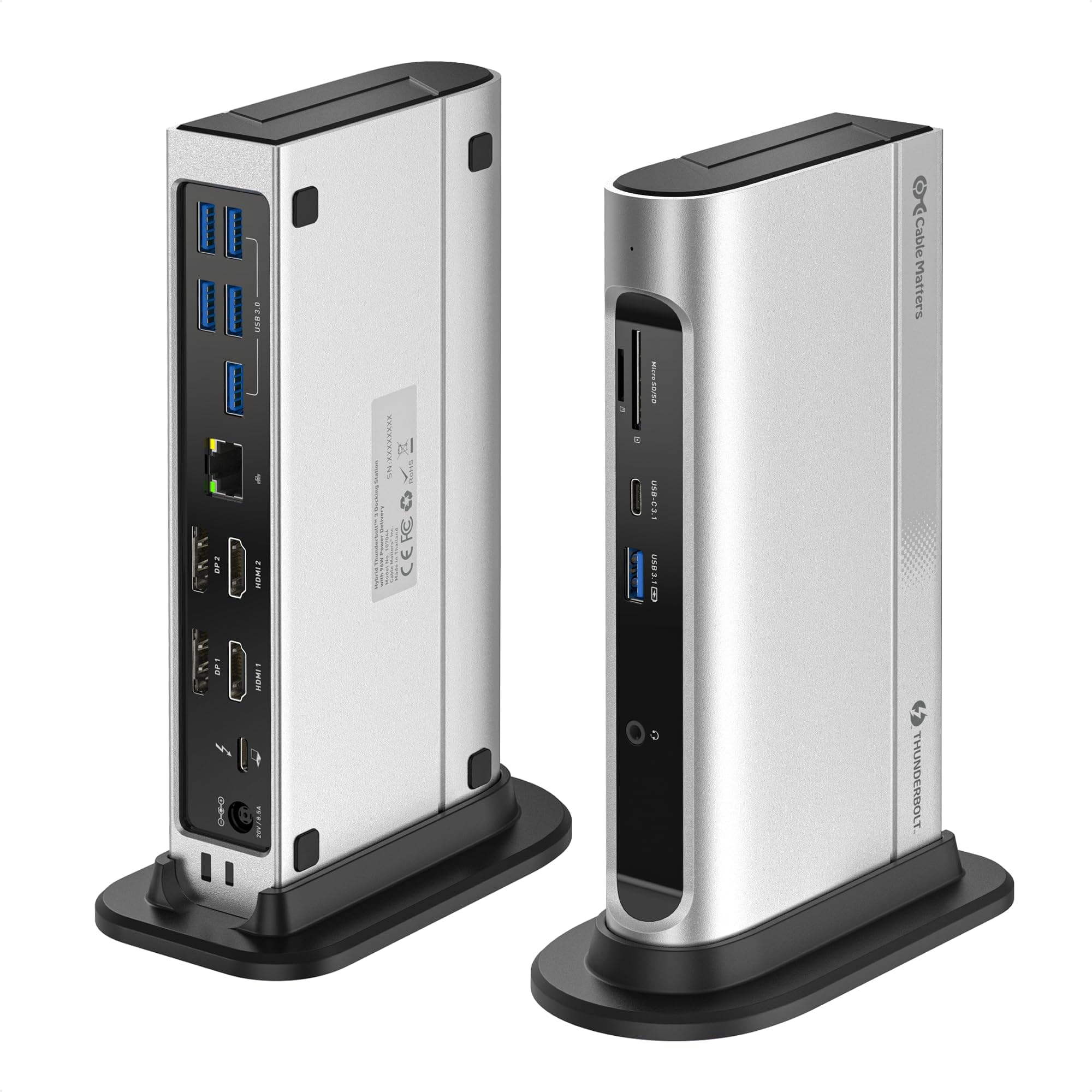 Thunderbolt 3 Dock with Dual HDMI/DP