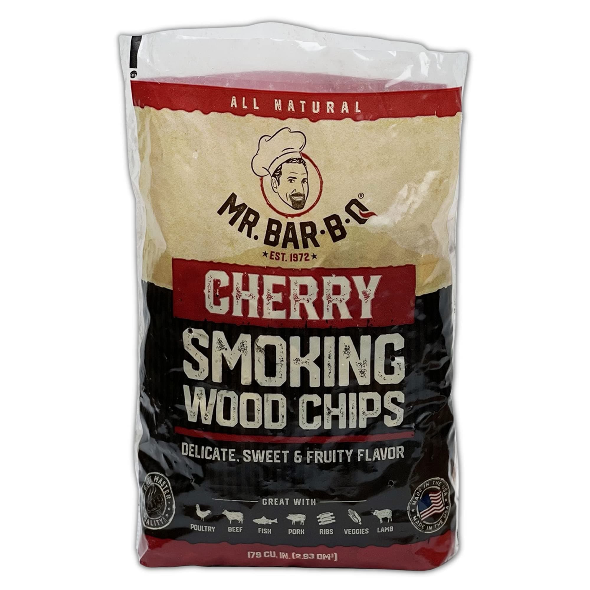Mr. Bar-B-Q Cherry Wood Chips, Brown