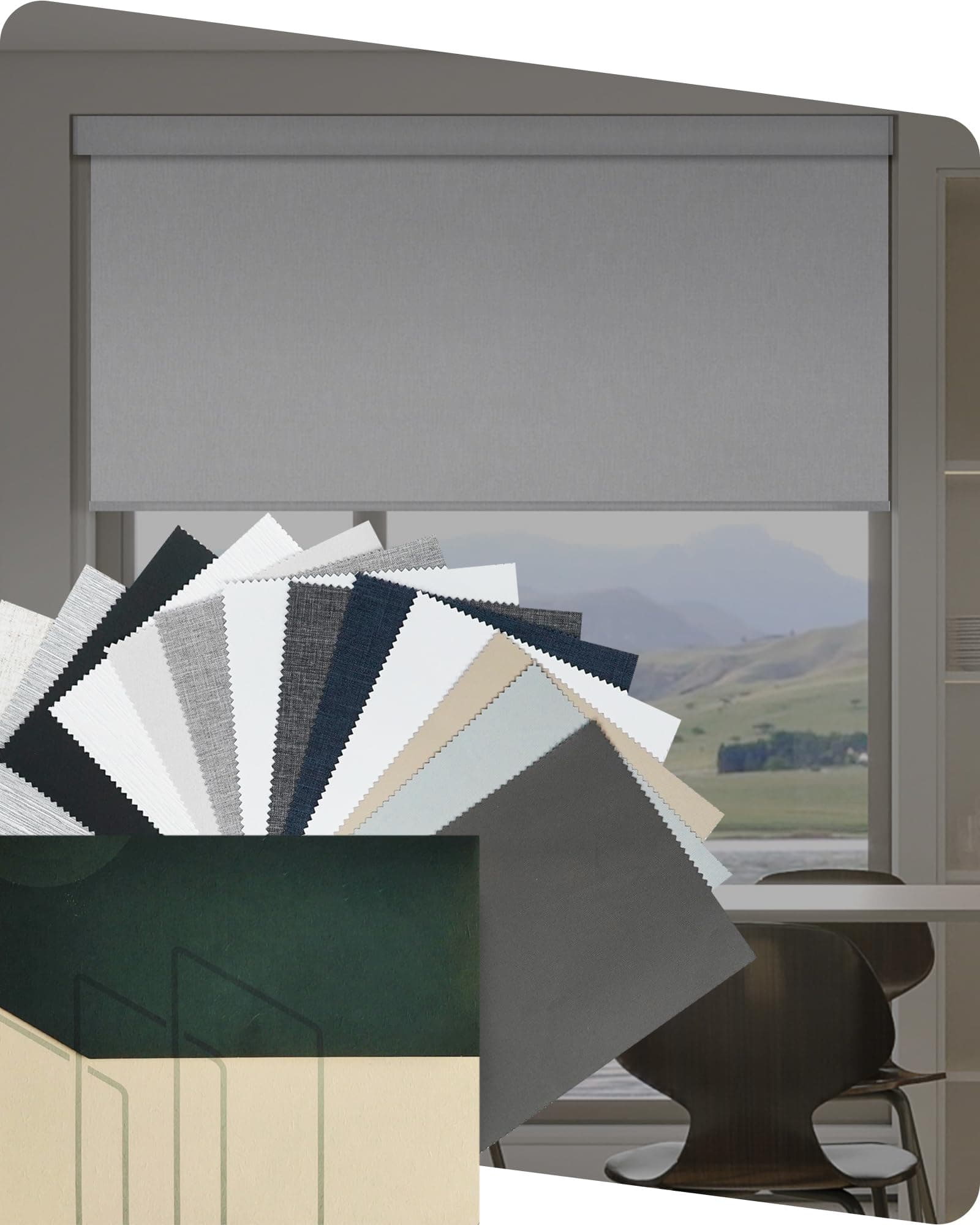 Yoolax 100% Blackout Roller Blinds Fabric Samples (15 Colors)