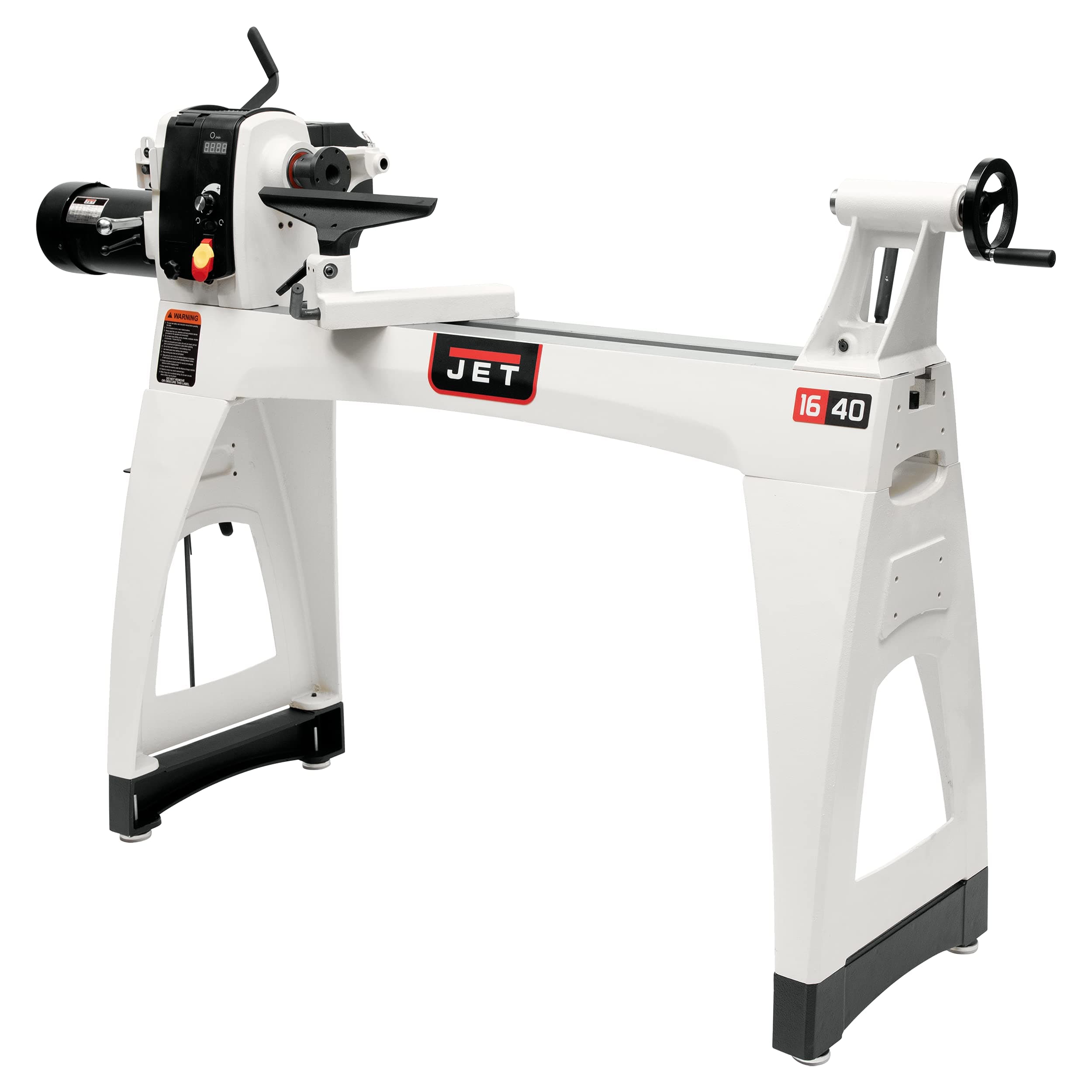 JET 16" x 40" EVS Variable Speed Woodworking Lathe, Reversible Wood Turning Machine, 1-1/2 HP, 115V 1Ph (JWL-1640EVS)