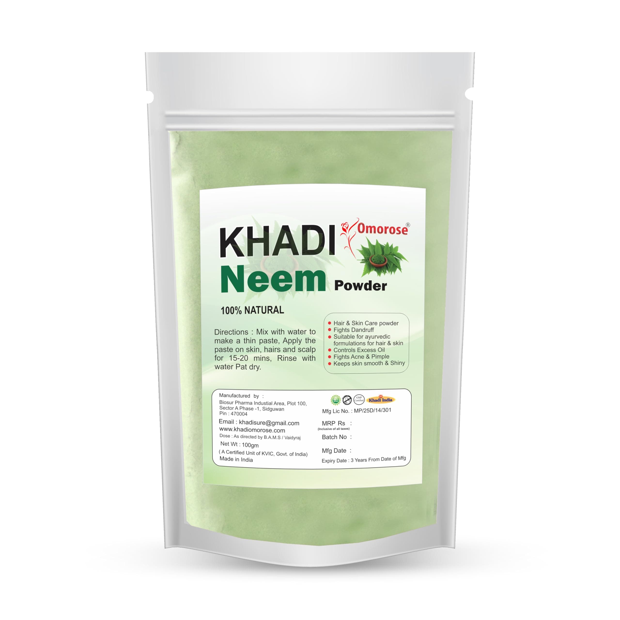 KHADI Omorose Neem Powder (100 Gms)