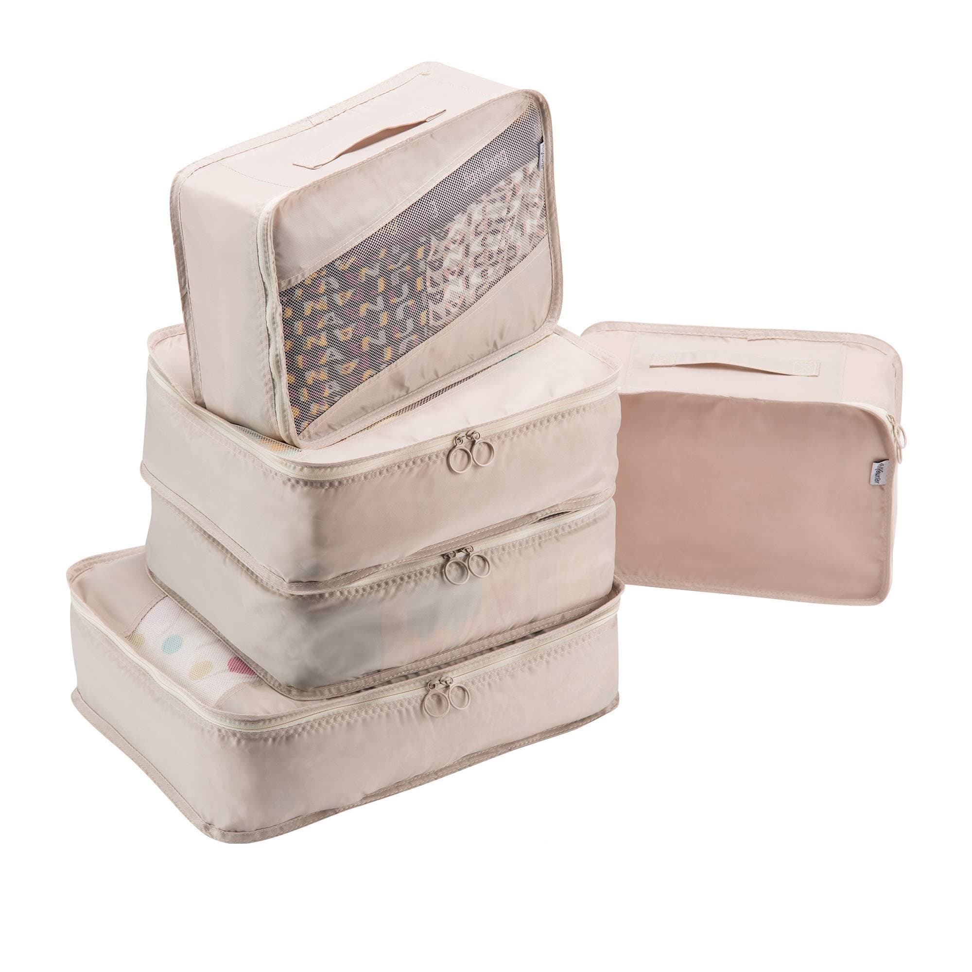 Allfourior Travel Packing Cubes -4/5 Set Compression Package Luggage Organizer