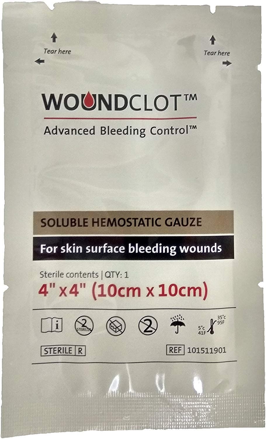 WoundClot Hemostatic Gauze- OTC 4"X4"