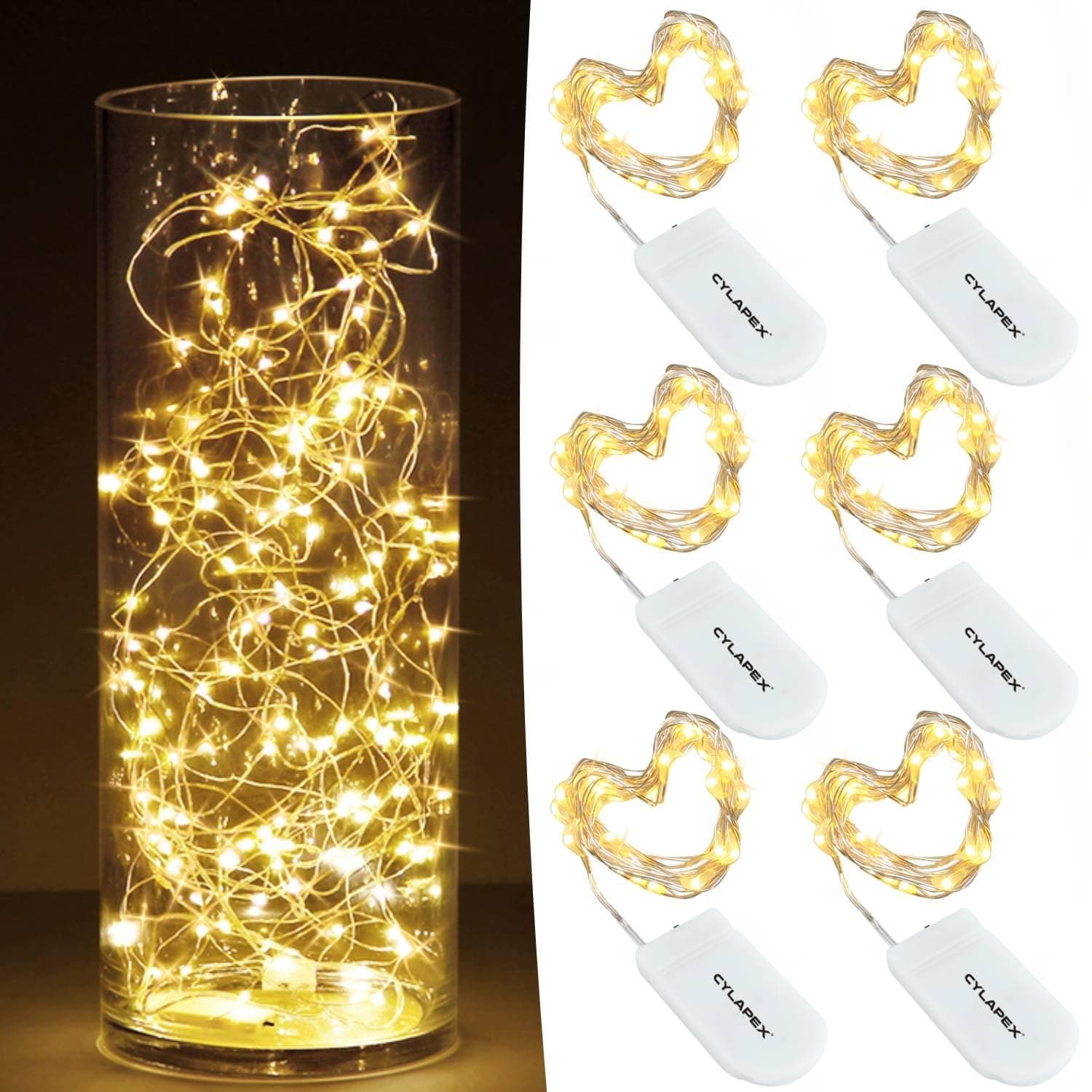 6 Pack Warm White Fairy Lights