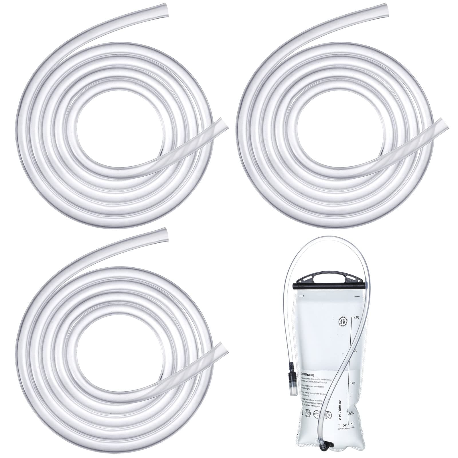 Pangda 3 Pcs Hydraulics Reservoir Hose Replacement Hydration Non Kinking Drink Tube 59 Inches Long Drinking Tubes Bite Bottle Water Bladder Hose for Sports Bladder Backpack System Packs