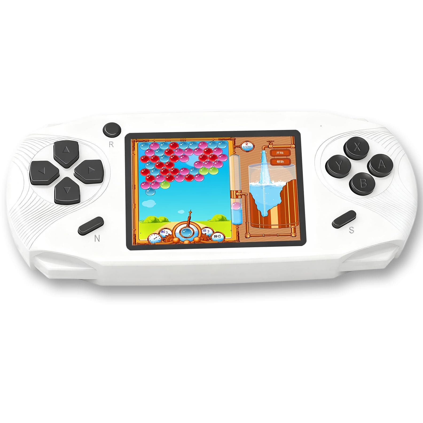 16 Bit Handheld Games for Kids Adults 3.0'' Large Screen Preloaded 100 HD Modern Video Games Seniors Electronic Game Player for Boys Girls Birthday Xmas Present (White) White