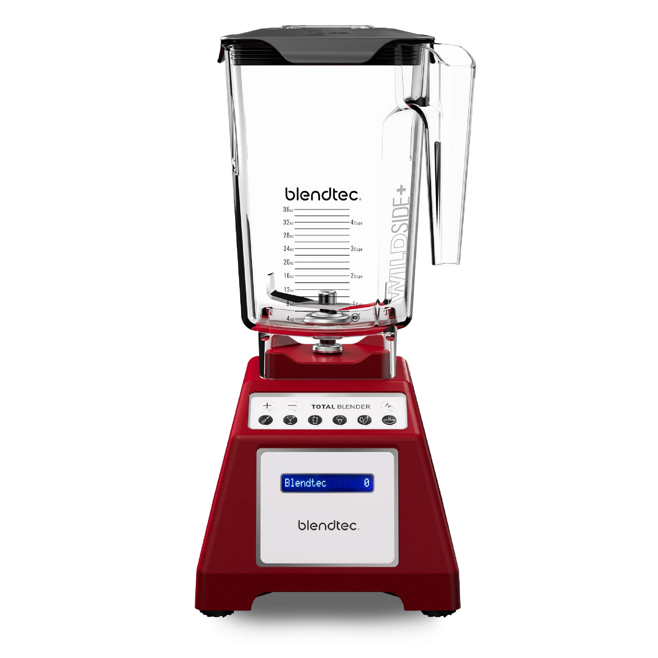 Total Classic Original Blender and 90 oz WildSide+ Jar - Kitchen Blender Bundle - Red