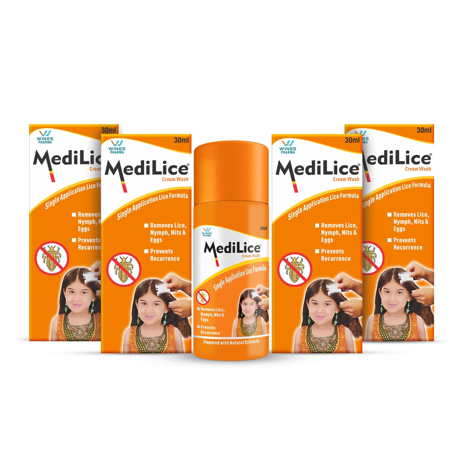 Cream Wash Single Application Head Lice Formula | Removes Nits, Eggs & Larvae | Prevents Recurrence | Trusted Indian Brand Since 1998 (Pack of 4)