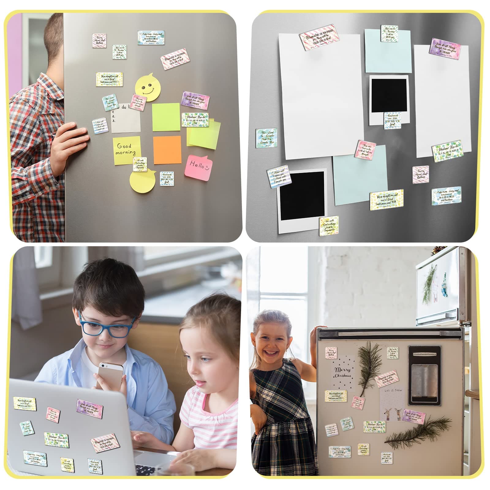 Oudain Bible Verse Magnets - 36 Pcs Christian Scripture Refrigerator & Locker Magnets for Home Decor & Gifts