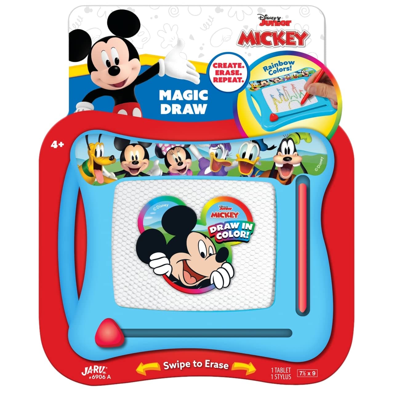 Disney Mickey Mouse Magic Magnetic Drawing Board (1 Toy) Draw, Sketch & Doodle Tablet for Kids, Boys & Girls. Car Trip Game & Activity Travel Toys. Mess-Free Educational Learning Pad. A-6906-1s