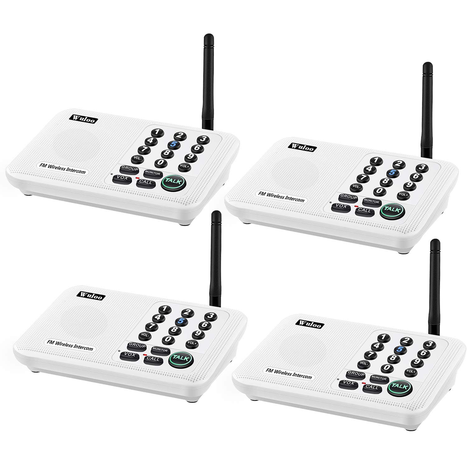 Intercom System WL666 - 4 Stations White