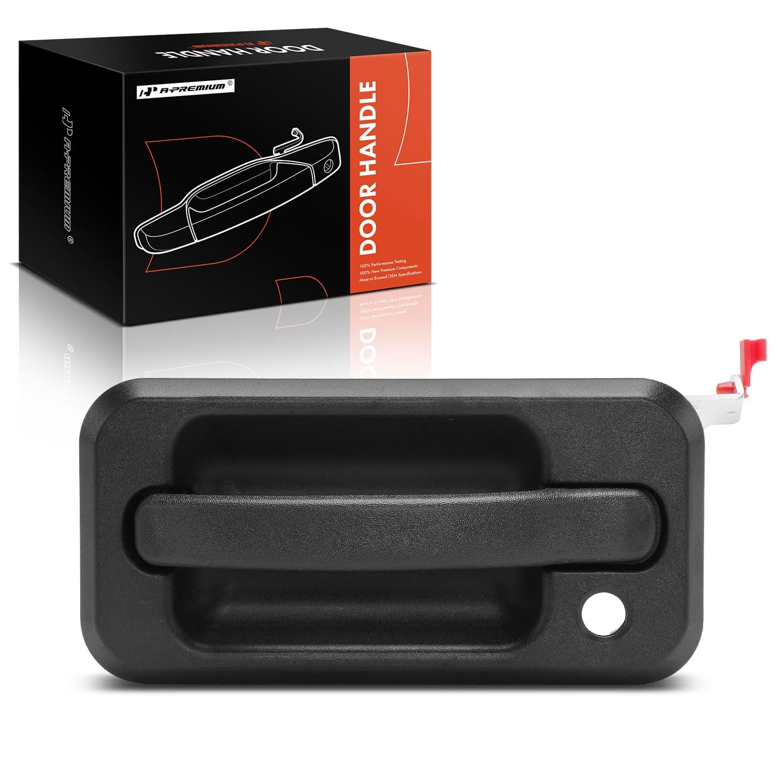 A-Premium Front Left Driver Side Exterior Door Handle with Keyhole Compatible with Hummer H2 2003 2004 2005 2006, Textured Black, Replace# 15104792