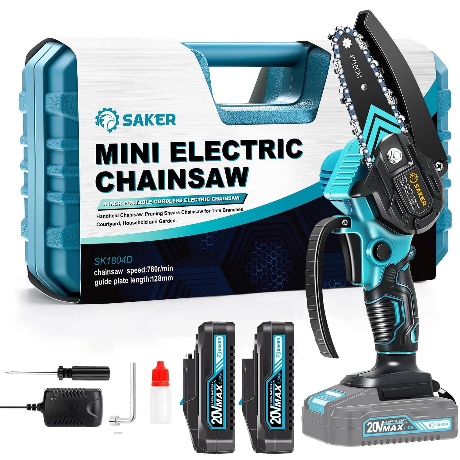 Saker Mini Chainsaw,Portable Electric Chainsaw Cordless,Small Handheld Chain ...