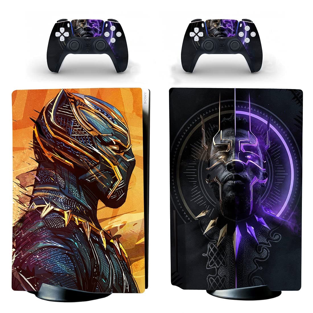 Standard Console Controllers Panther Skin Sticker Decals Compatible with PS5 Standard Disc Console Controllers