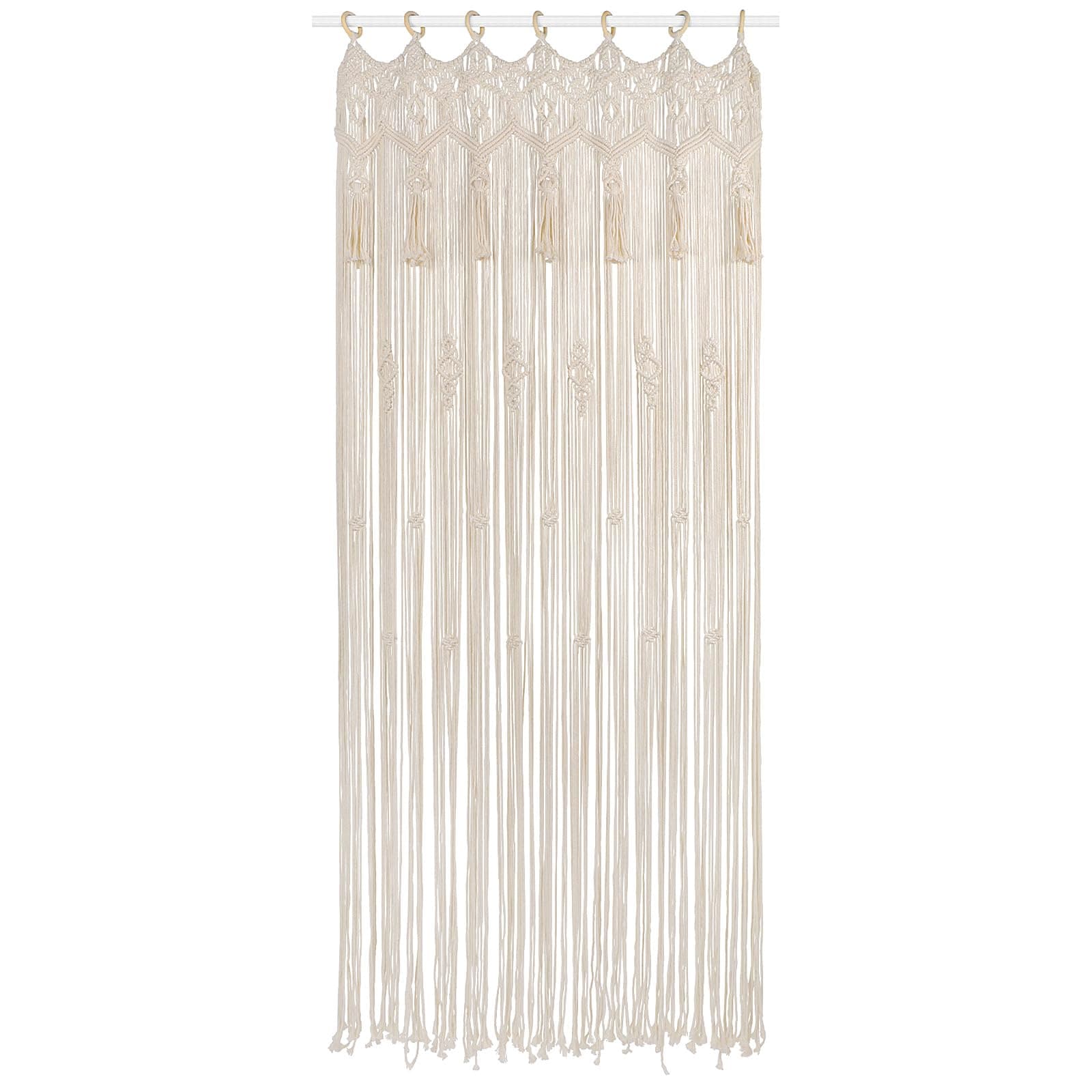 Decorative Macrame Curtains Wall Hanging Panel Tassels Blinds Room Divider for Wedding Party Restaurant Home