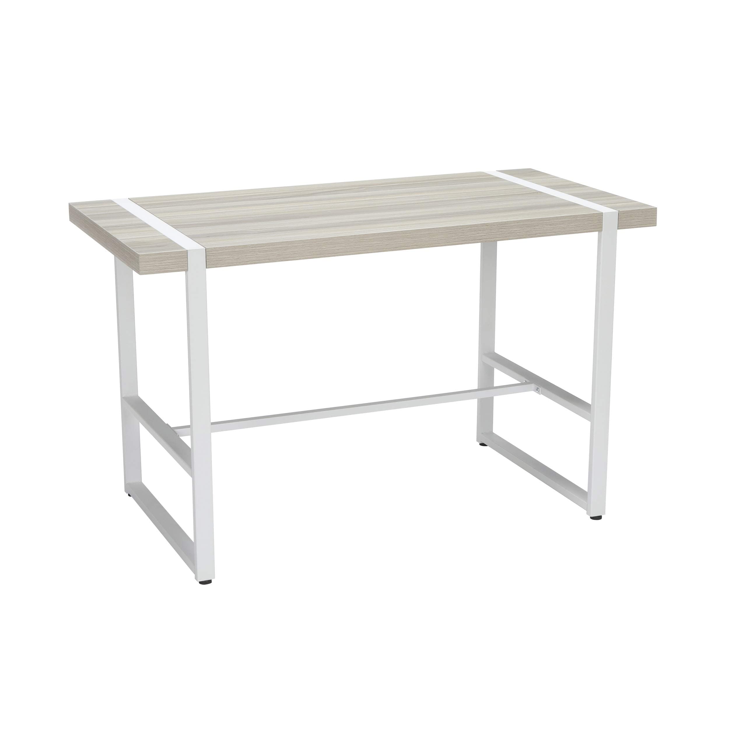OFM Modern Metal O-Frame Computer Desk, 48", Grey Teak