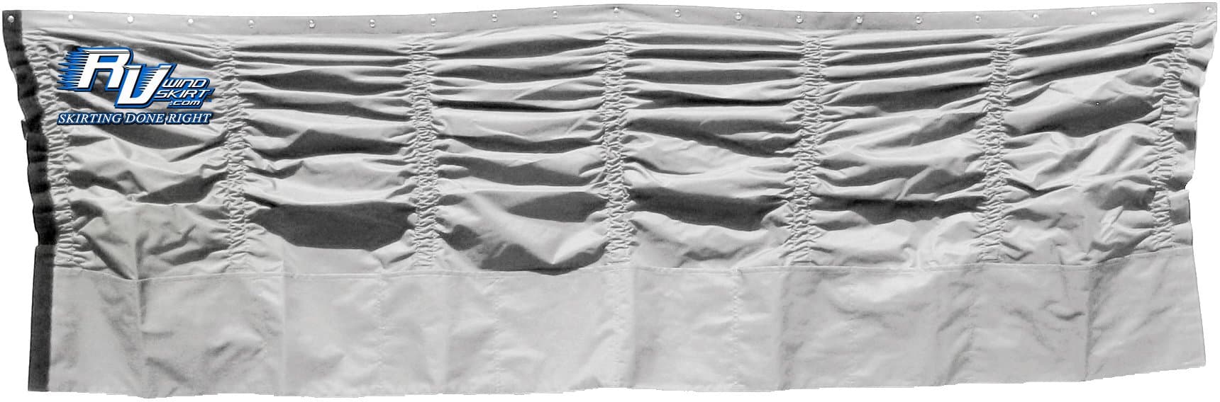 48 inches by 120 inches Silver Skirt Panel