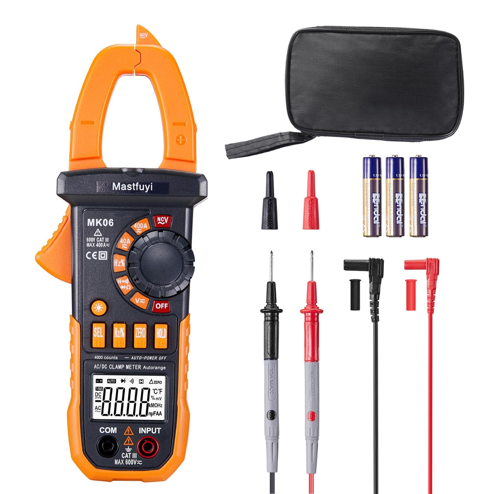 Mastfuyi Clamp Meter Digital, AC/DC Current, Electrical Tester Digital, True ...