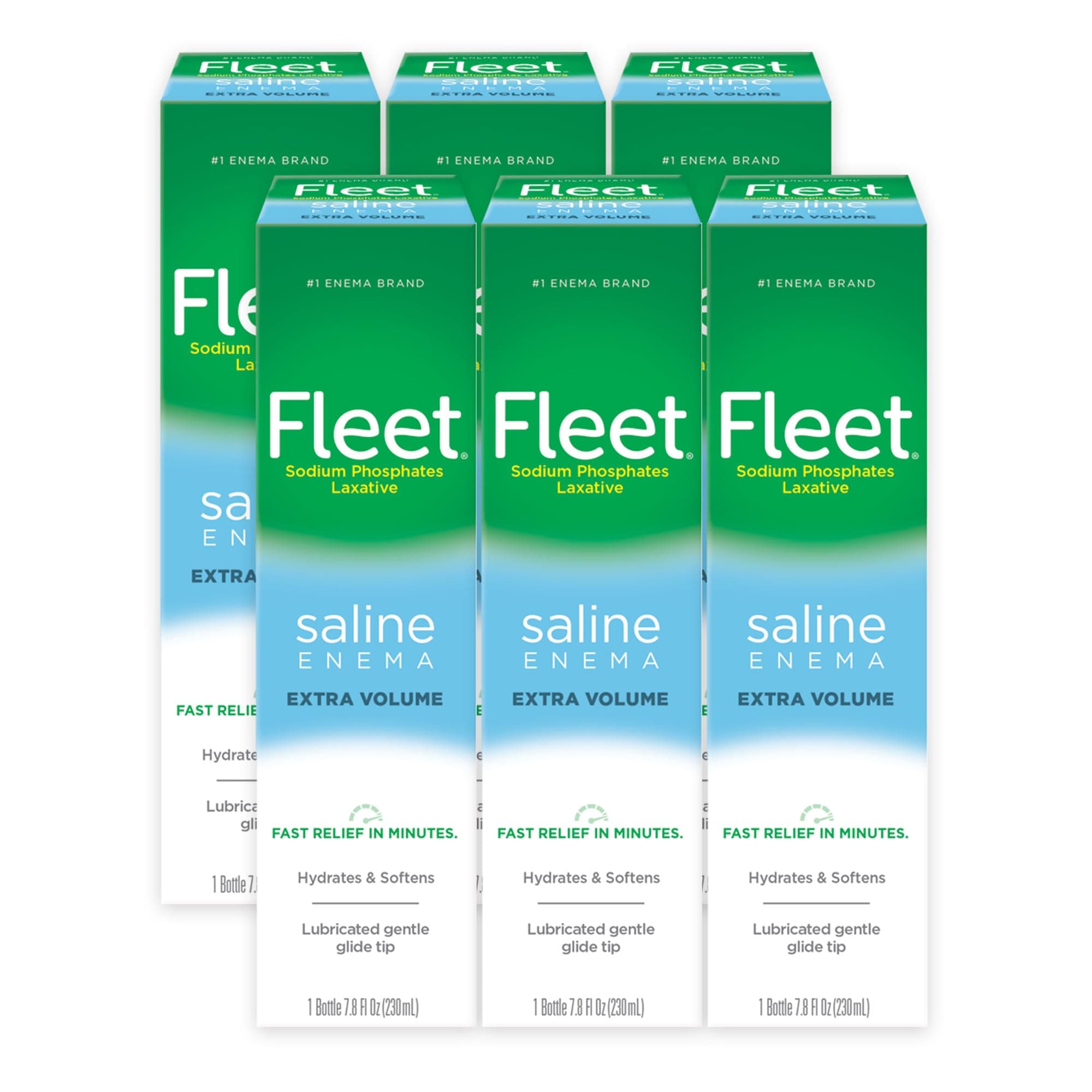 Laxative Saline Enema, 7.8 Fl Oz (Pack of 6)