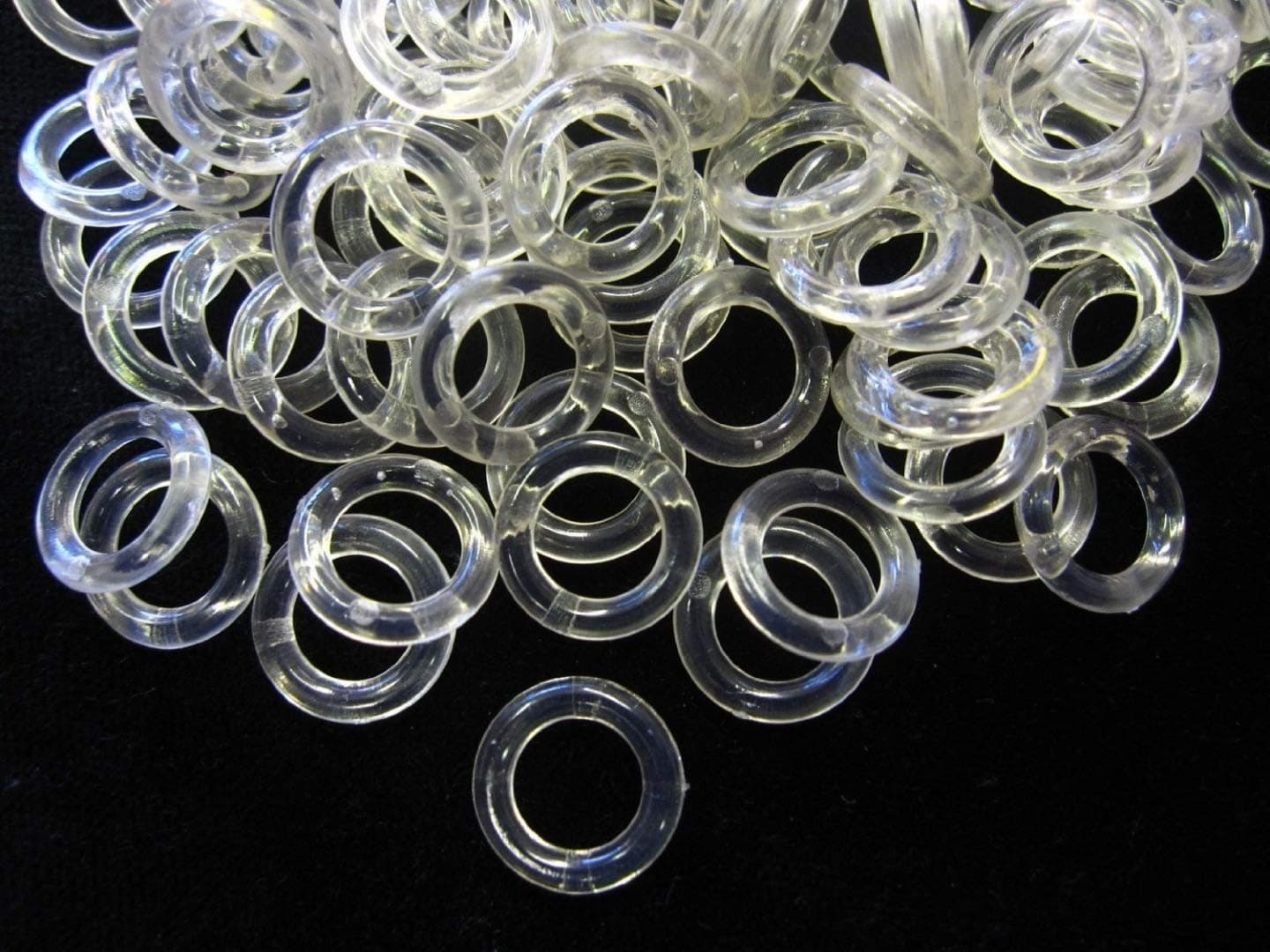 50 Clear Plastic 13mm Roman Blind Rings